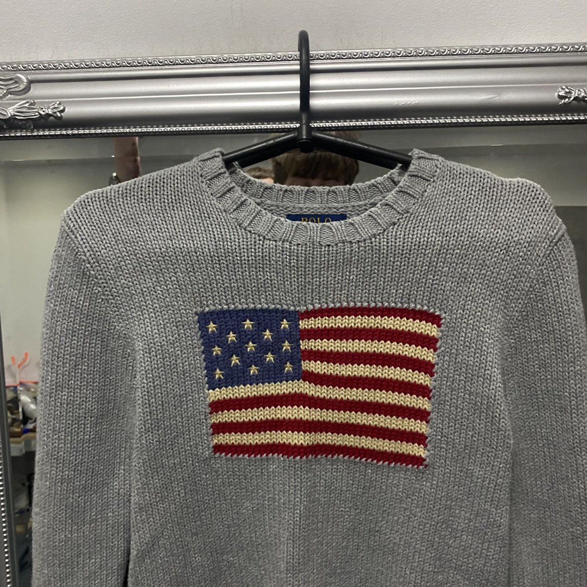 Polo Ralph Lauren Polo Ralph Lauren Sweater USA flag vintage Size US XXS / EU 40 - 2 Thumbnail