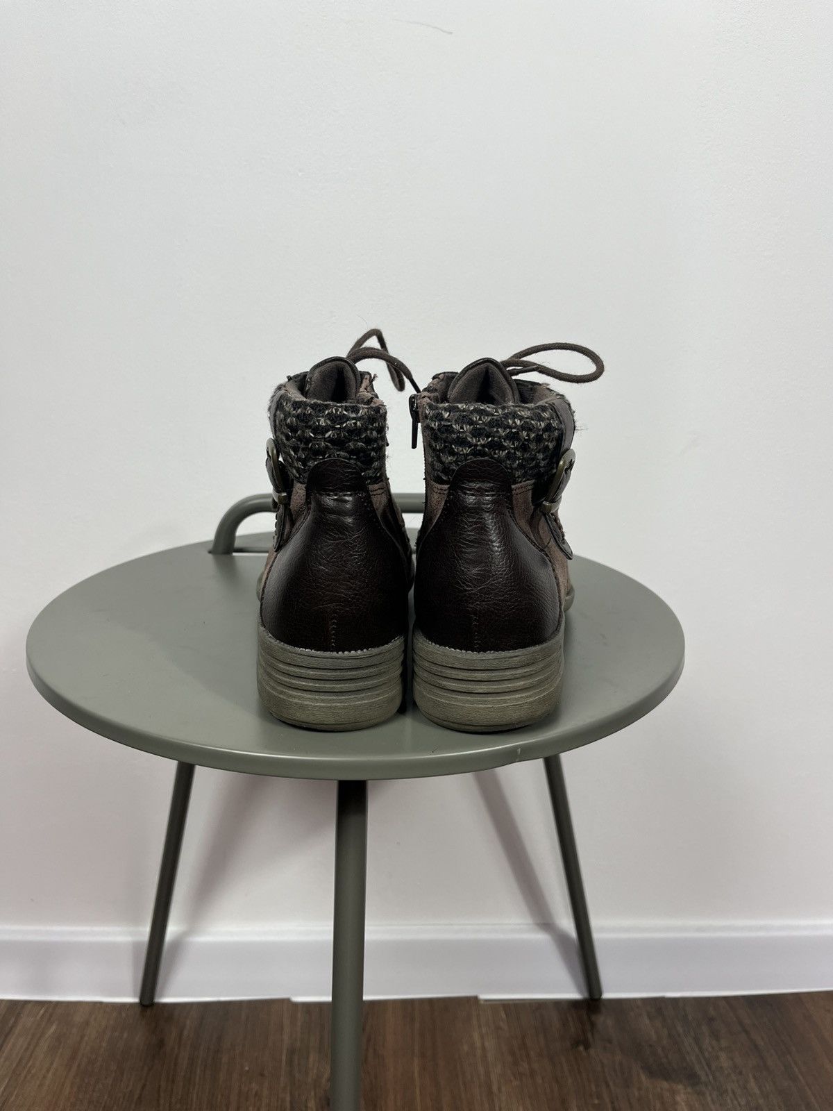 Other Earth Spirit Brown Suede Boots Knit Cuff Lace Up Size EU 41 Size US 10 / IT 40 - 10 Thumbnail