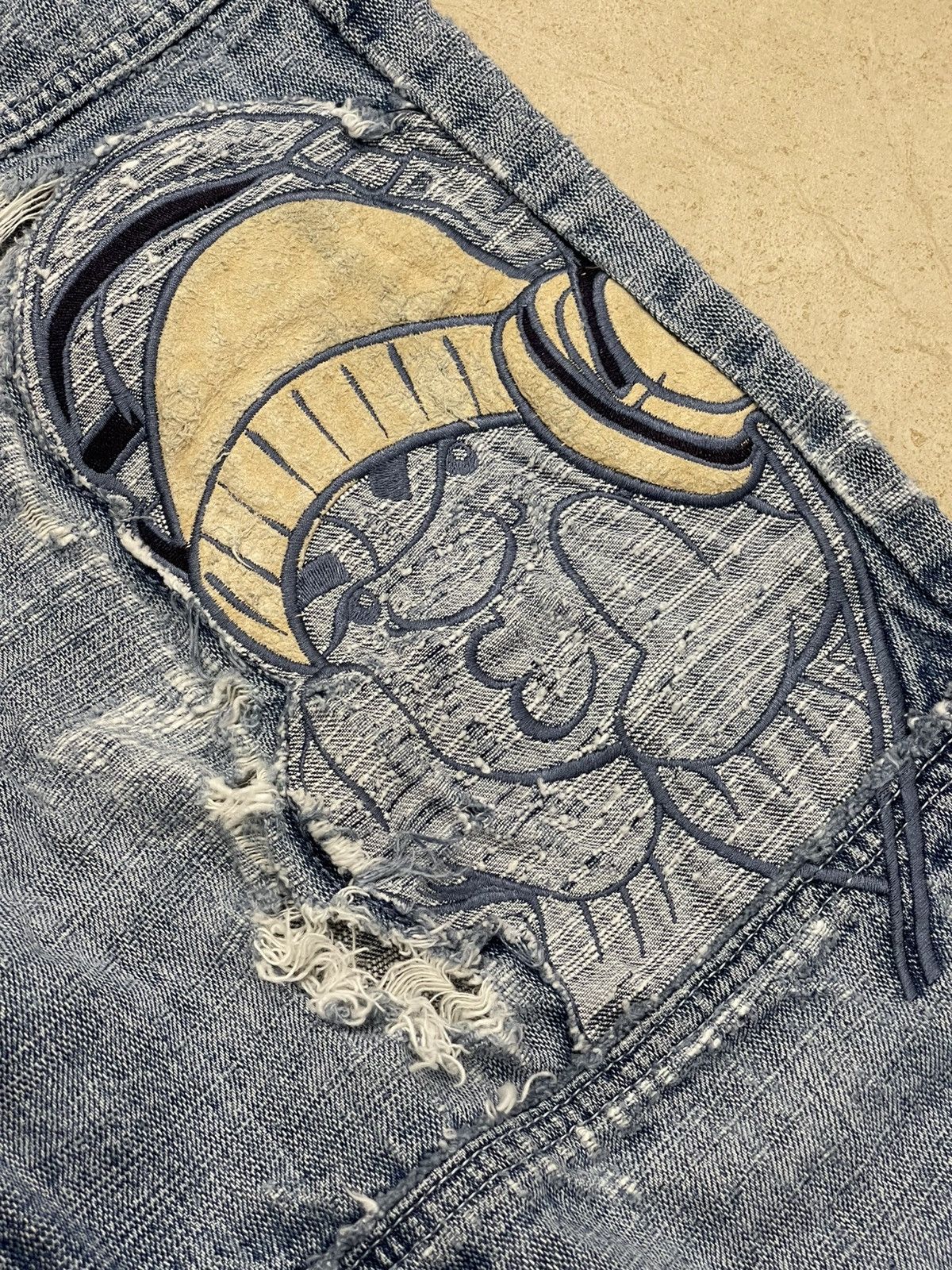 JNCO × Southpole Southpole JNCO Style Streetwear Graffiti Patchwork Denim Size US 32 / EU 48 - 4 Thumbnail