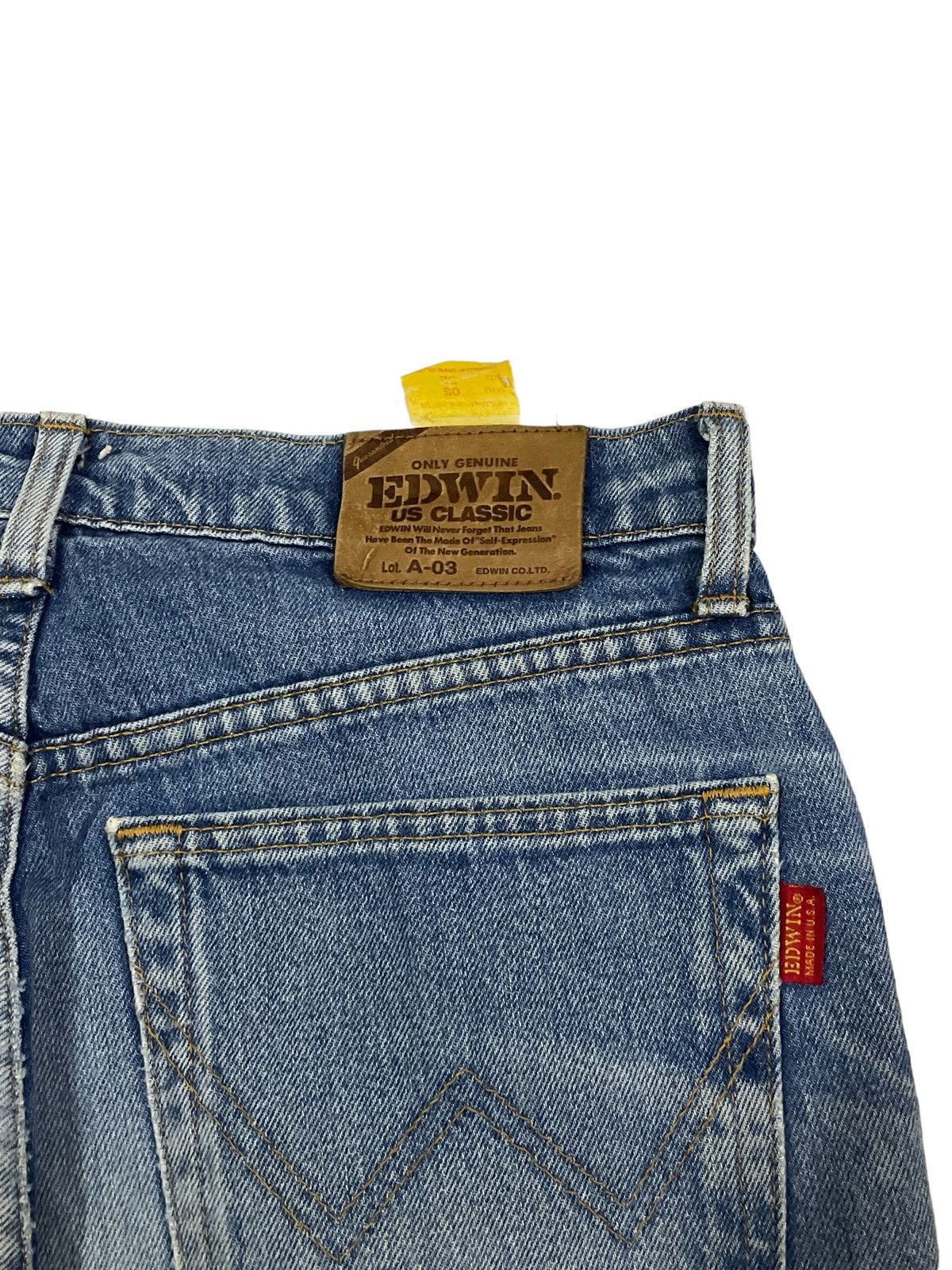 Edwin Rare 90s Edwin US Classic Loose Straight Fit Ripped Jeans Size US 32 / EU 48 - 10 Thumbnail