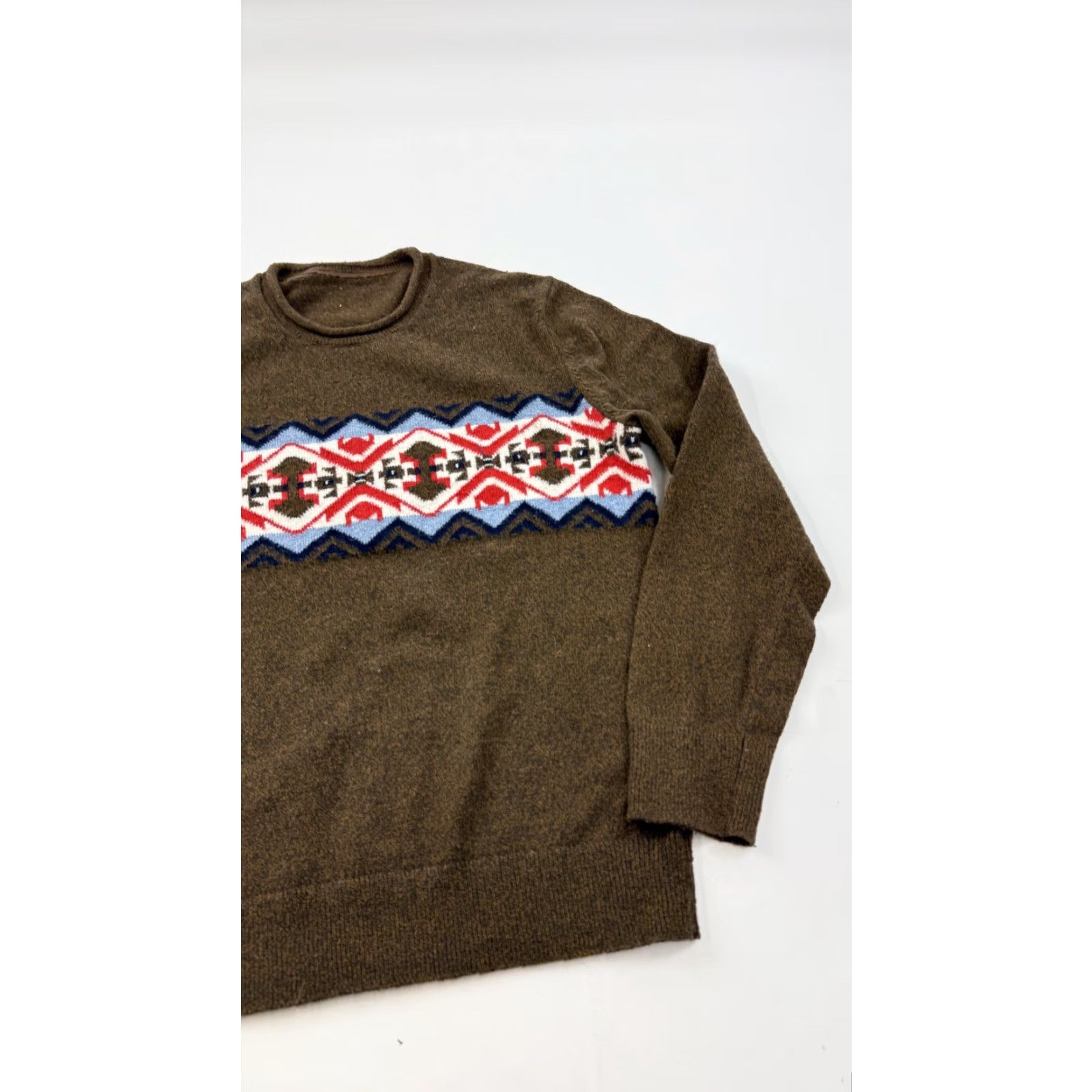 Gap VINTAGE Gap Sweater Mens Medium Brown Aztec Fair Isle Crewneck Knit Pullover Pattern Size US M / EU 48-50 / 2 - 2 Thumbnail