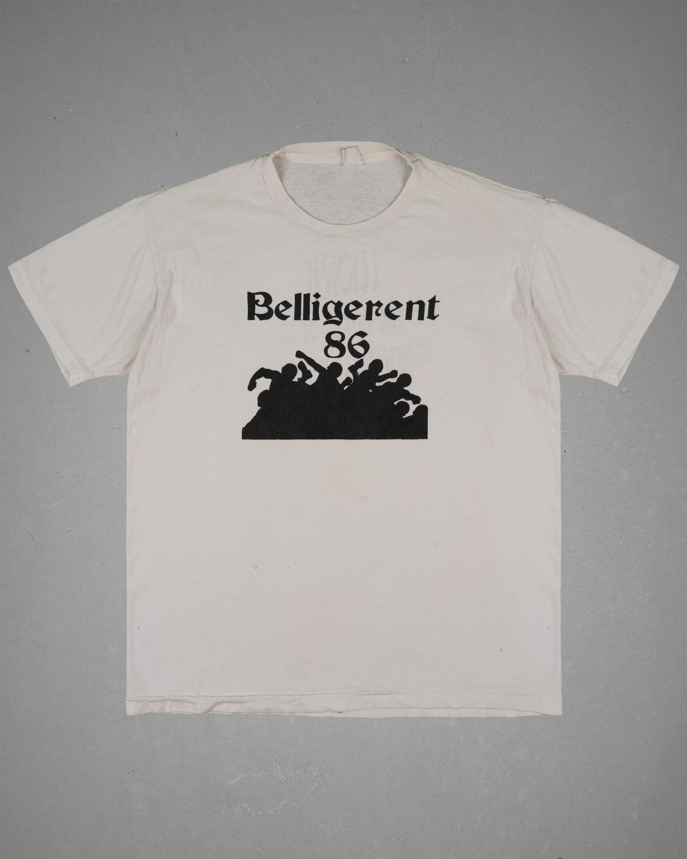 Band Tees × Vintage Vintage Single Stitch "Belligerent 86" Punk Band Shirt Size US L / EU 52-54 / 3 - 2 Thumbnail