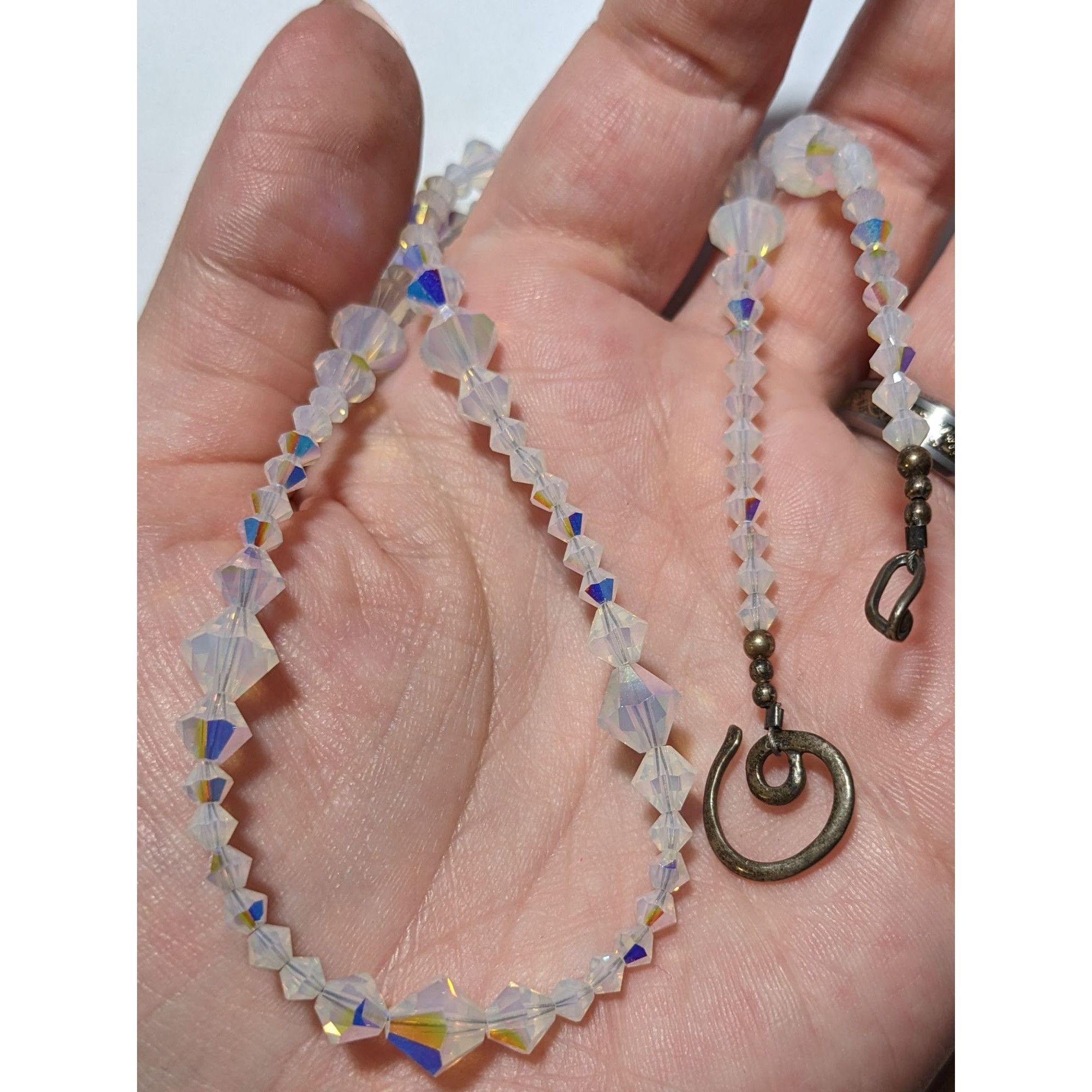Other Whimsical Sterling Aurora Borealis Glass Necklace Size ONE SIZE - 8 Thumbnail