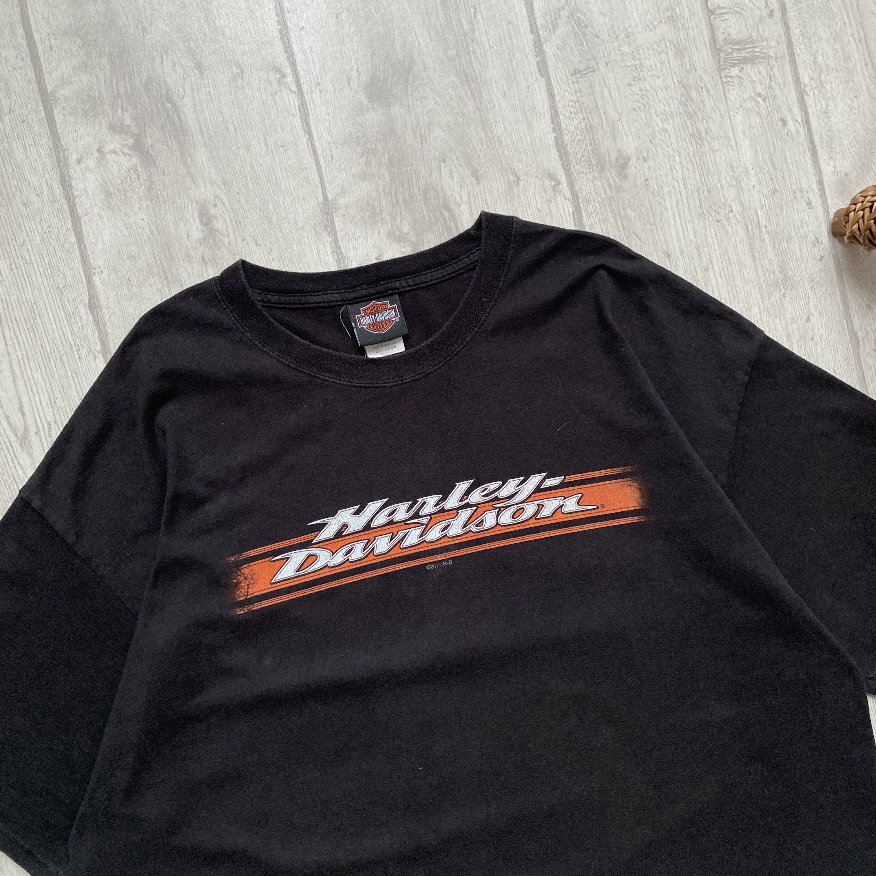Harley Davidson Rock x Harley Davidson vintage washed TEE motorcycles Y2K Size US XL / EU 56 / 4 - 4 Thumbnail
