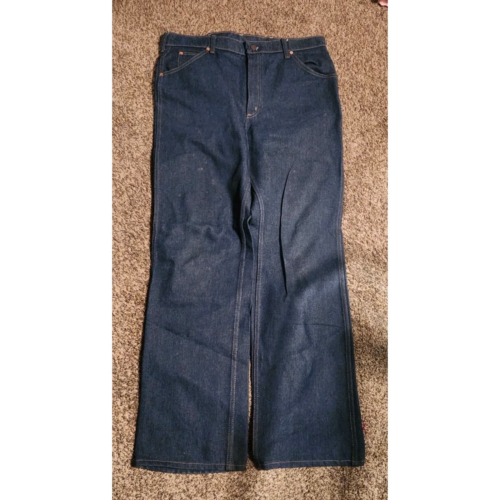 Vintage VINTAGE Sears Roebucks Jeans Denim 36 X 32 USA Belt Loops 5-Pocket Mens Old Stock Straight Regular USA 36 Inseam Blue Cotton Denim Style Jeans 1990s Size US 32 / EU 48 - 2 Thumbnail
