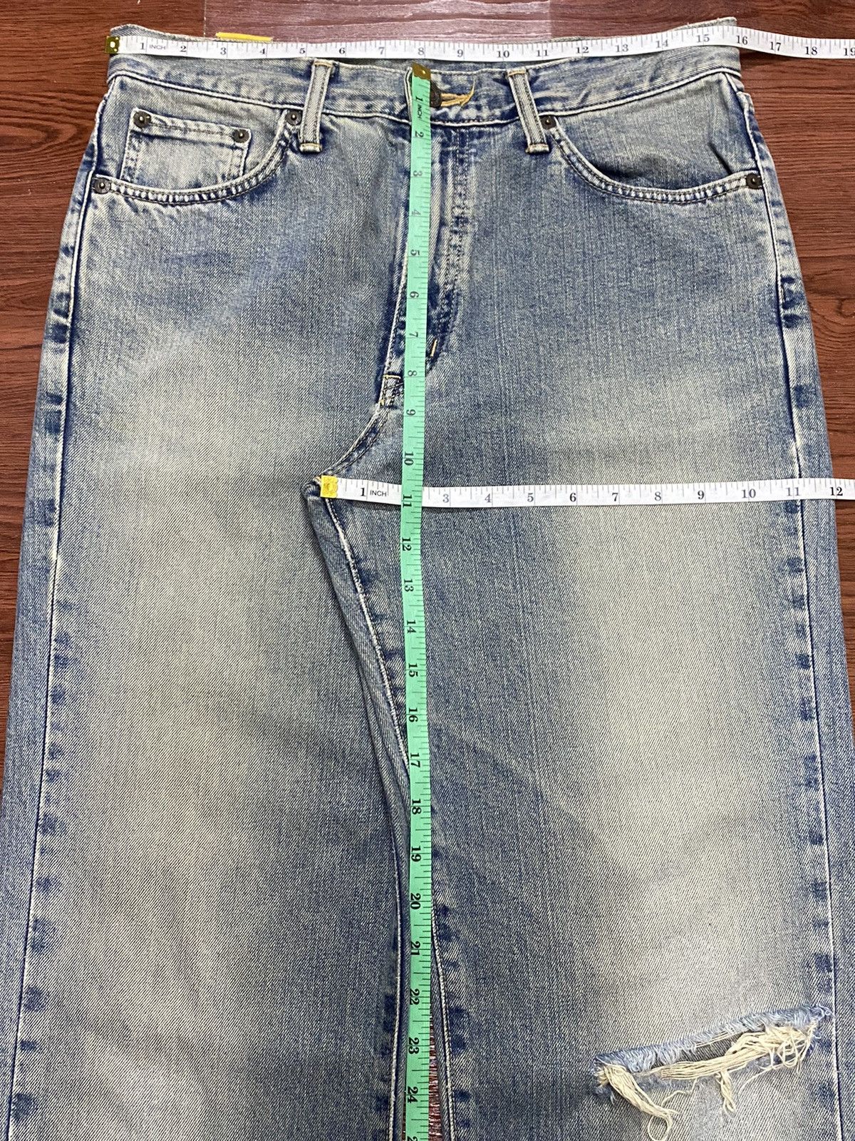 Edwin Vintage Edwin US Classic Faded Wash Distressed Loose Jeans Size US 32 / EU 48 - 15 Thumbnail