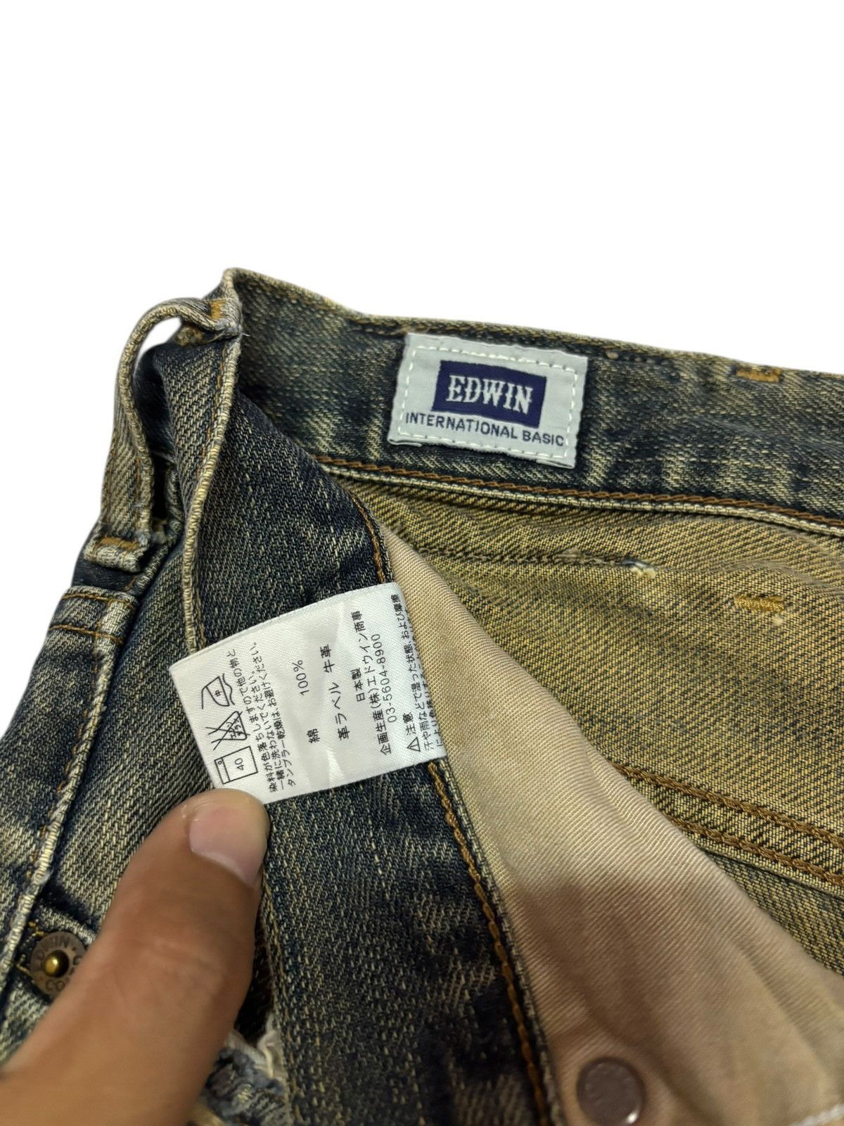 Edwin Vtg Edwin Japan 404 Distressed Jeans Size US 36 / EU 52 - 10 Thumbnail