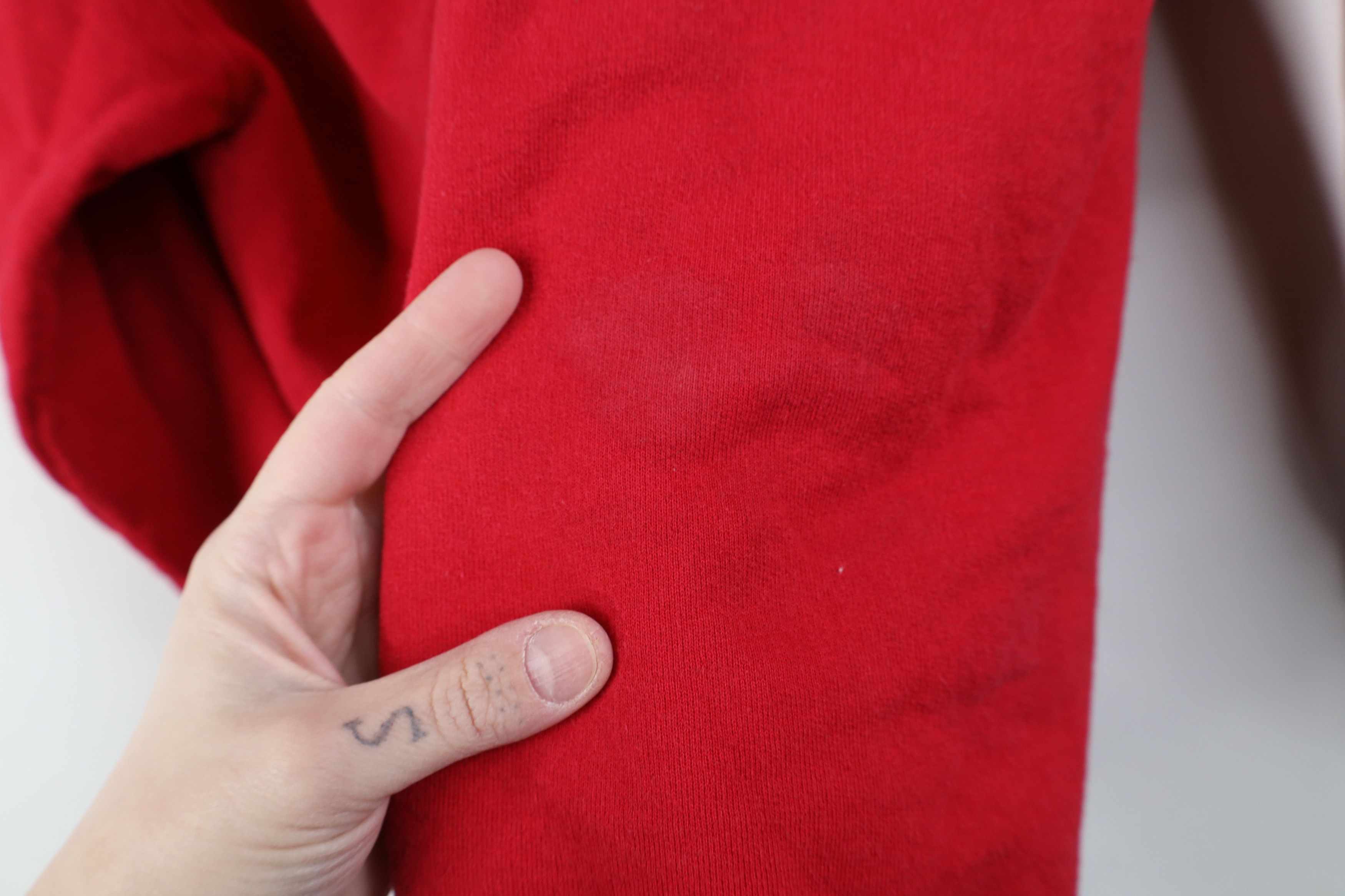 Vintage Vintage 90s Y2K Streetwear Blank Hoodie Sweatshirt Red Size US S / EU 44-46 / 1 - 11 Thumbnail