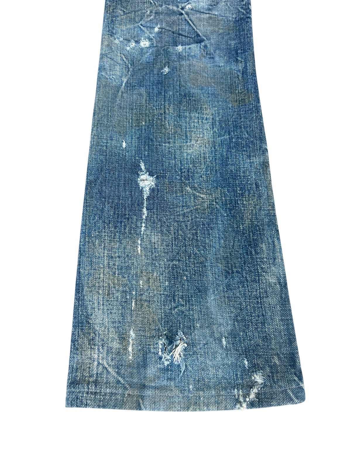 Japanese Brand Dirty Mud Stains Distress Denim Ufin & Sons Flare Jeans Size US 30 / EU 46 - 17 Thumbnail
