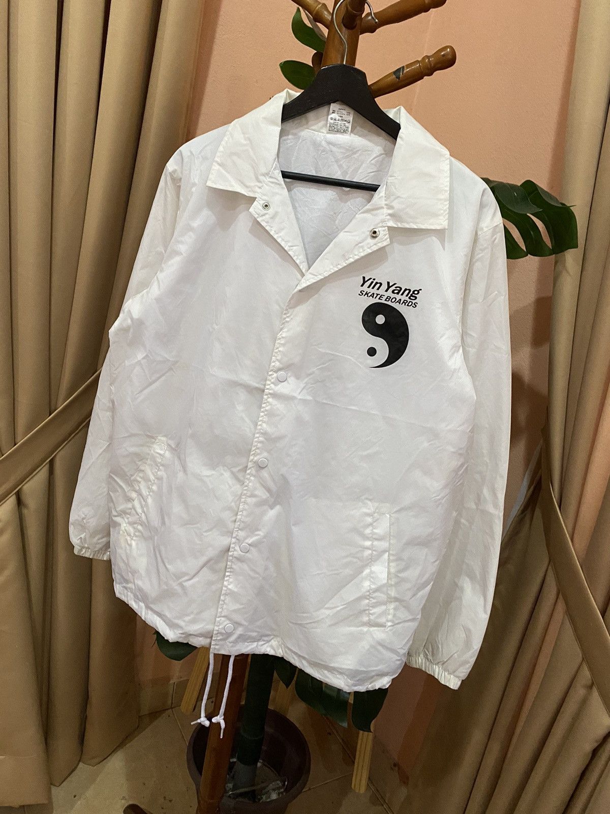 Other RARE YIN YANG SKATEBOARD COACH JACKET MINIMALIST STYLE Size US L / EU 52-54 / 3 - 5 Thumbnail