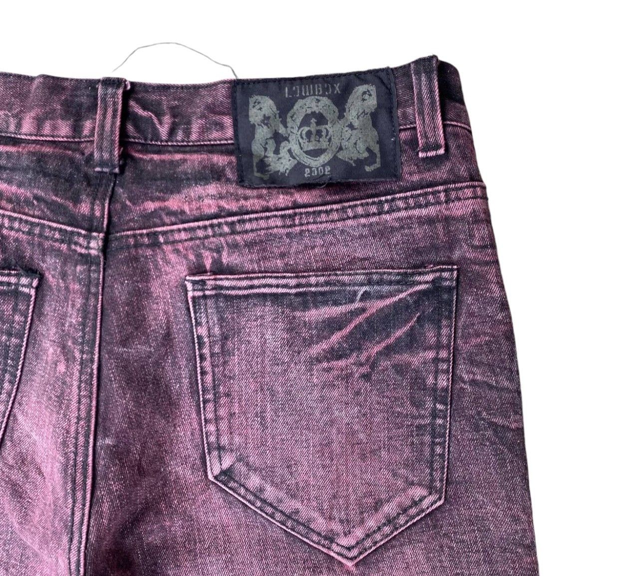 LOWBOX × Tornado Mart LOWBOX JAPAN WINE-RED DYE FISHBONE STRAIGHT LEG IN W30X33 Size US 30 / EU 46 - 2 Thumbnail