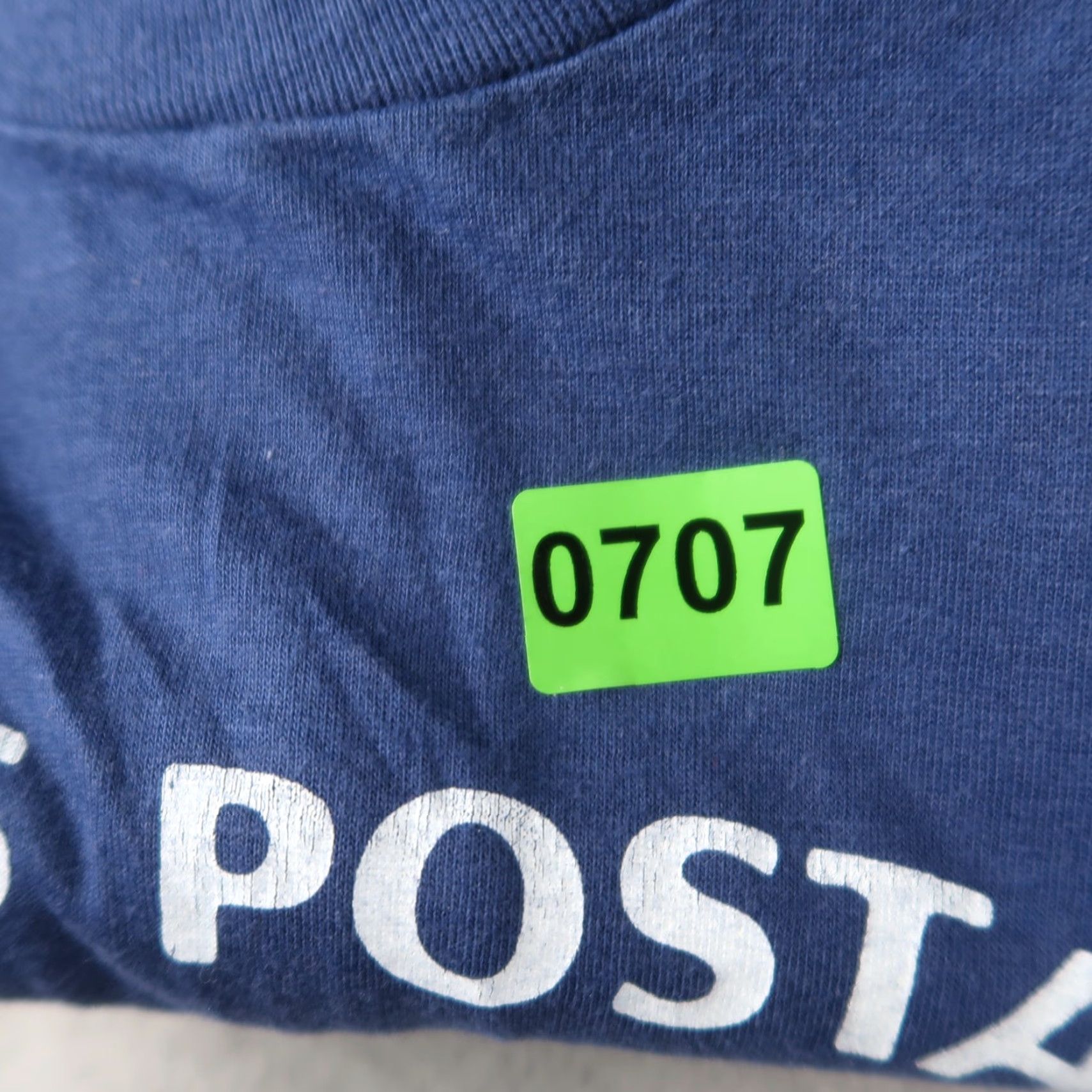 Hanes VINTAGE 1980s United States Postal Service T-Shirt Men Medium Blue Graphic Print 80s Made USA Size US M / EU 48-50 / 2 - 8 Thumbnail