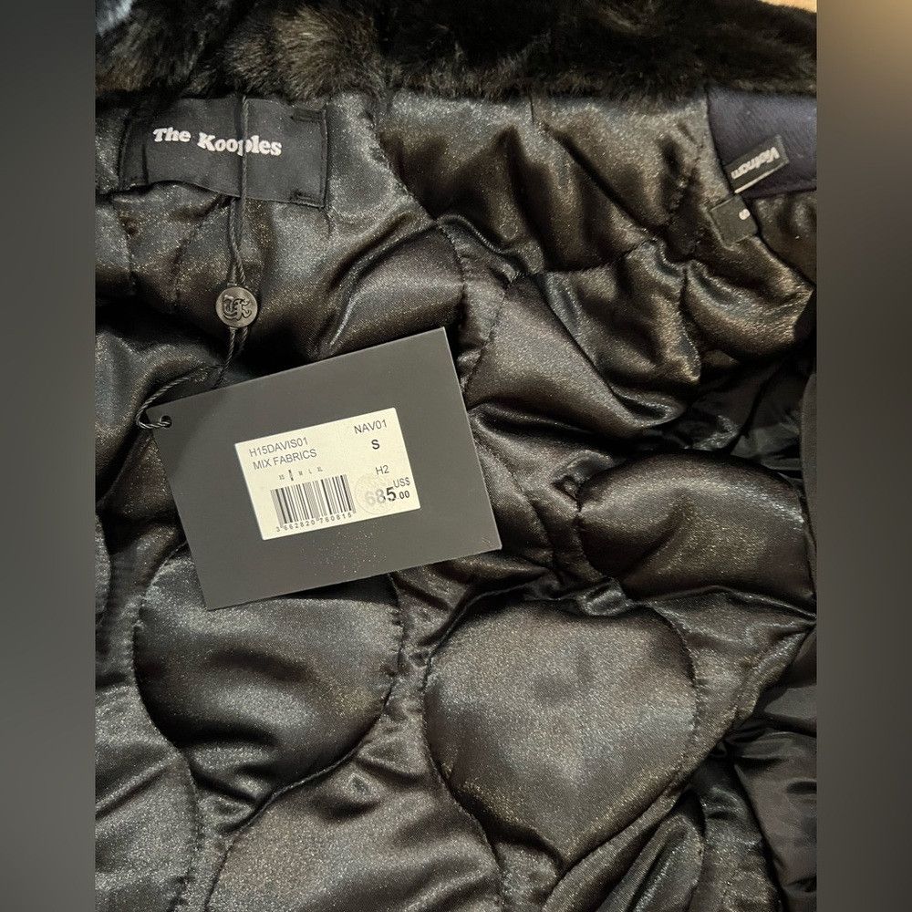 The Kooples The Kooples Mixed Fabric Parka Jacket Navy Men’s Small NWT Size US S / EU 44-46 / 1 - 7 Thumbnail