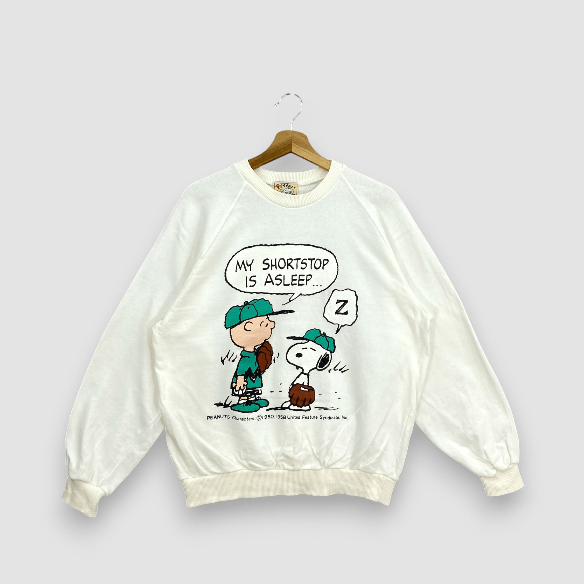 Vintage Vintage 90s Peanut Snoopy Baseball Sweatshirt Cartoon Size US M / EU 48-50 / 2 - 1 Thumbnail