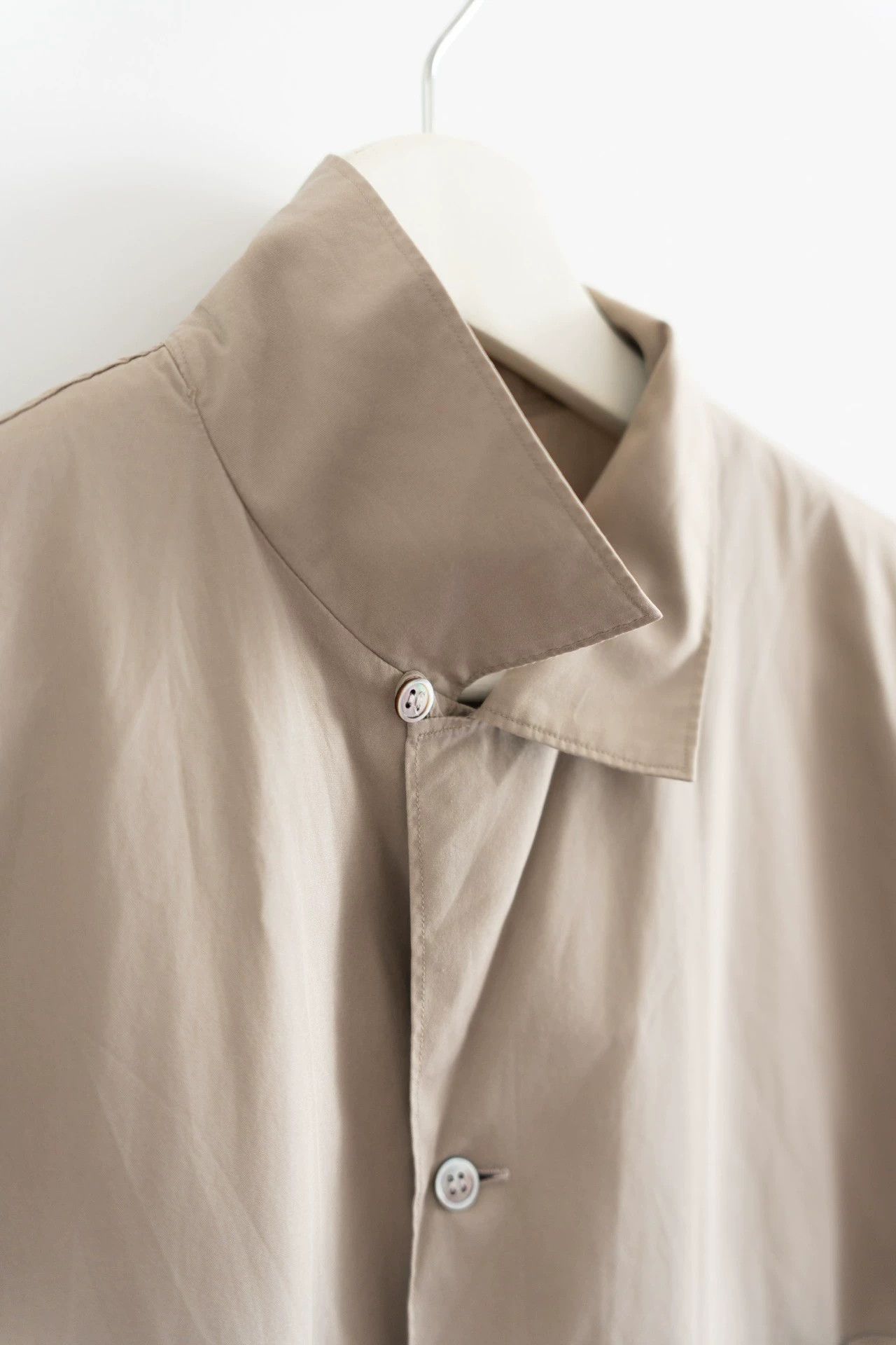 Yohji Yamamoto Yohji Yamamoto 80s Beige Cotton Cuban Collar Shirt Size US M / EU 48-50 / 2 - 4 Thumbnail