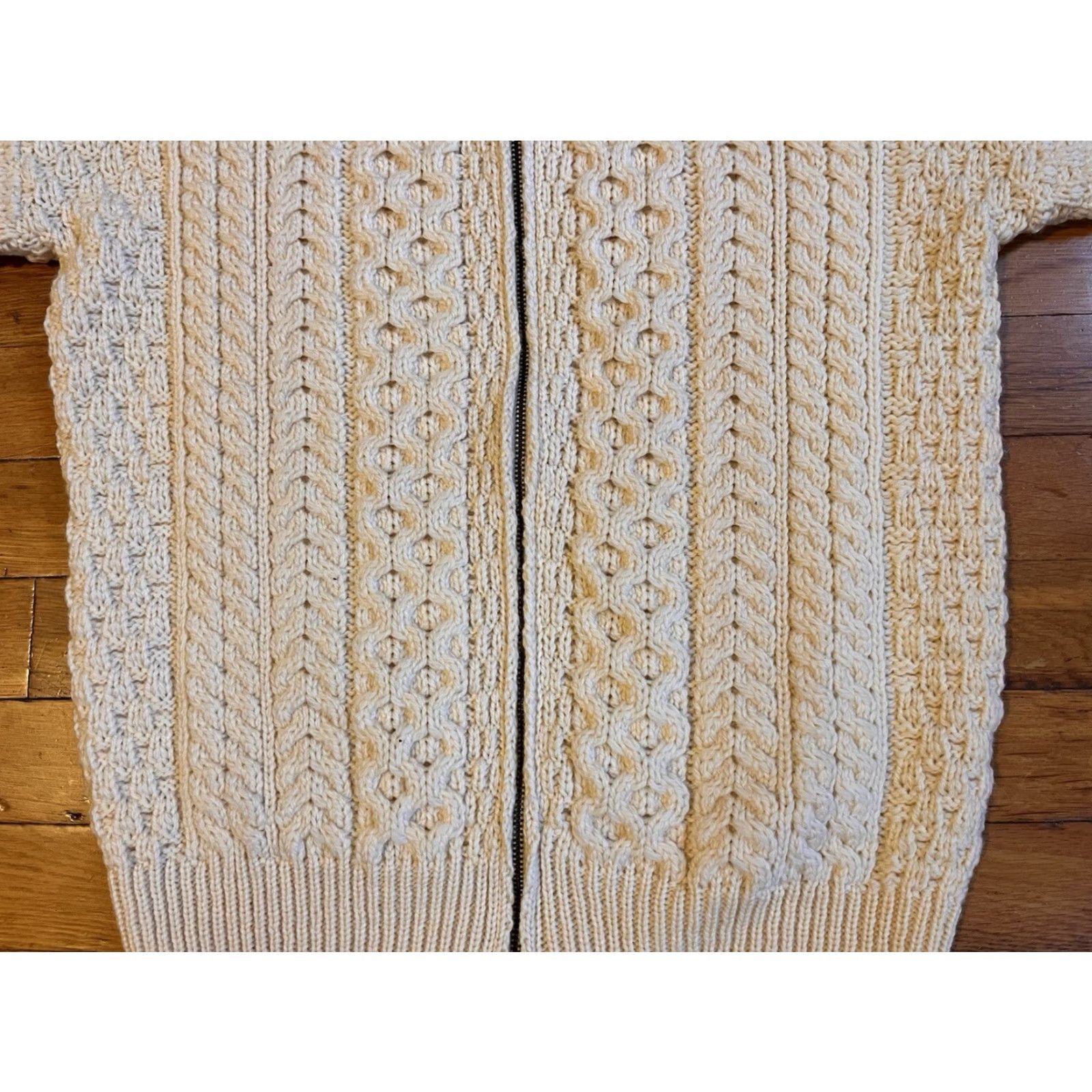Vintage VINTAGE Carraig Donn Cable Knit Full Zip Cardigan Sweater Women’s XL White Size M / US 6-8 / IT 42-44 - 3 Thumbnail