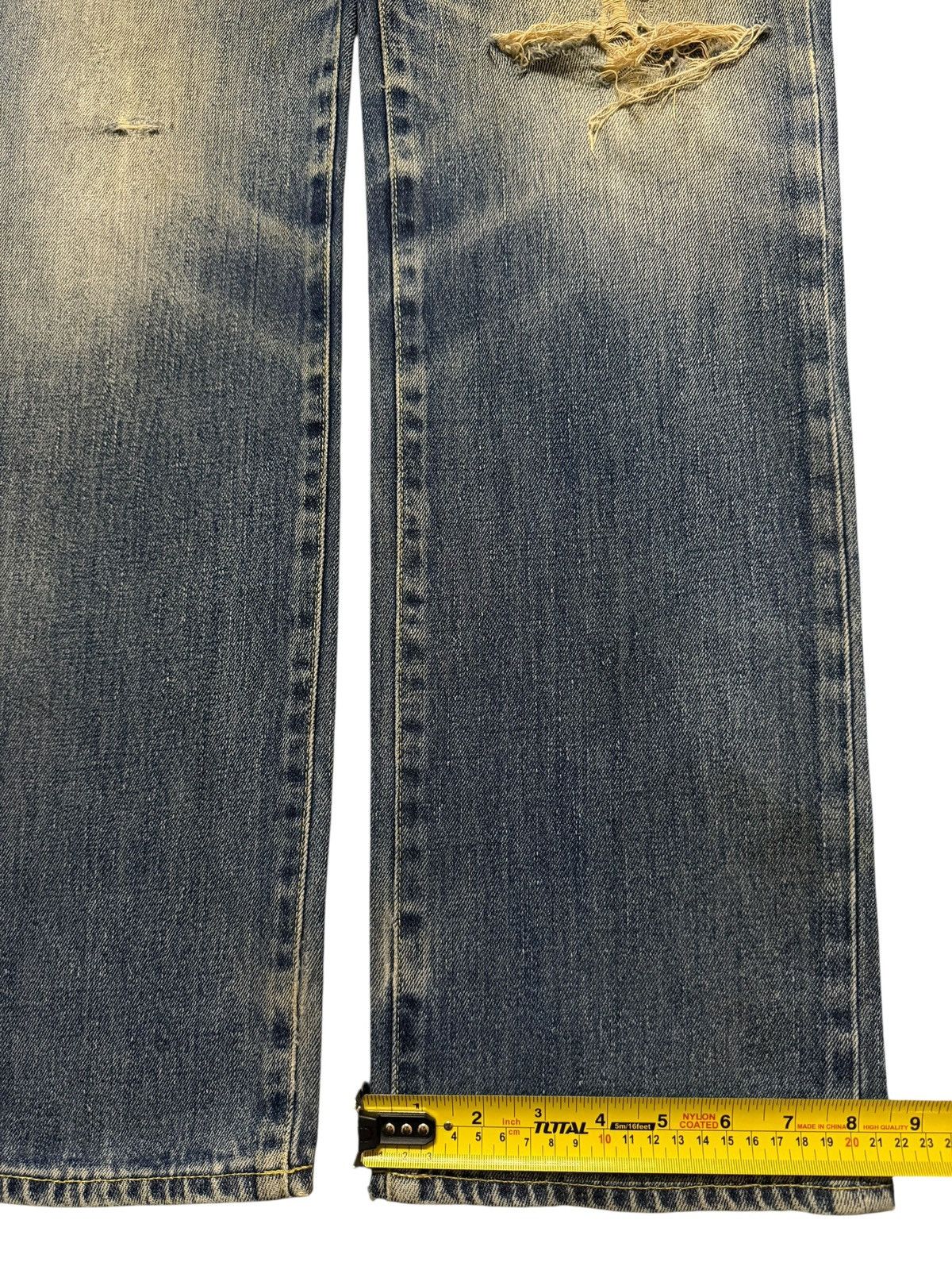 Uniqlo Vintage Y2K Japanese Uniqlo Mud Wash Distressed Straight Leg Size US 34 / EU 50 - 13 Thumbnail