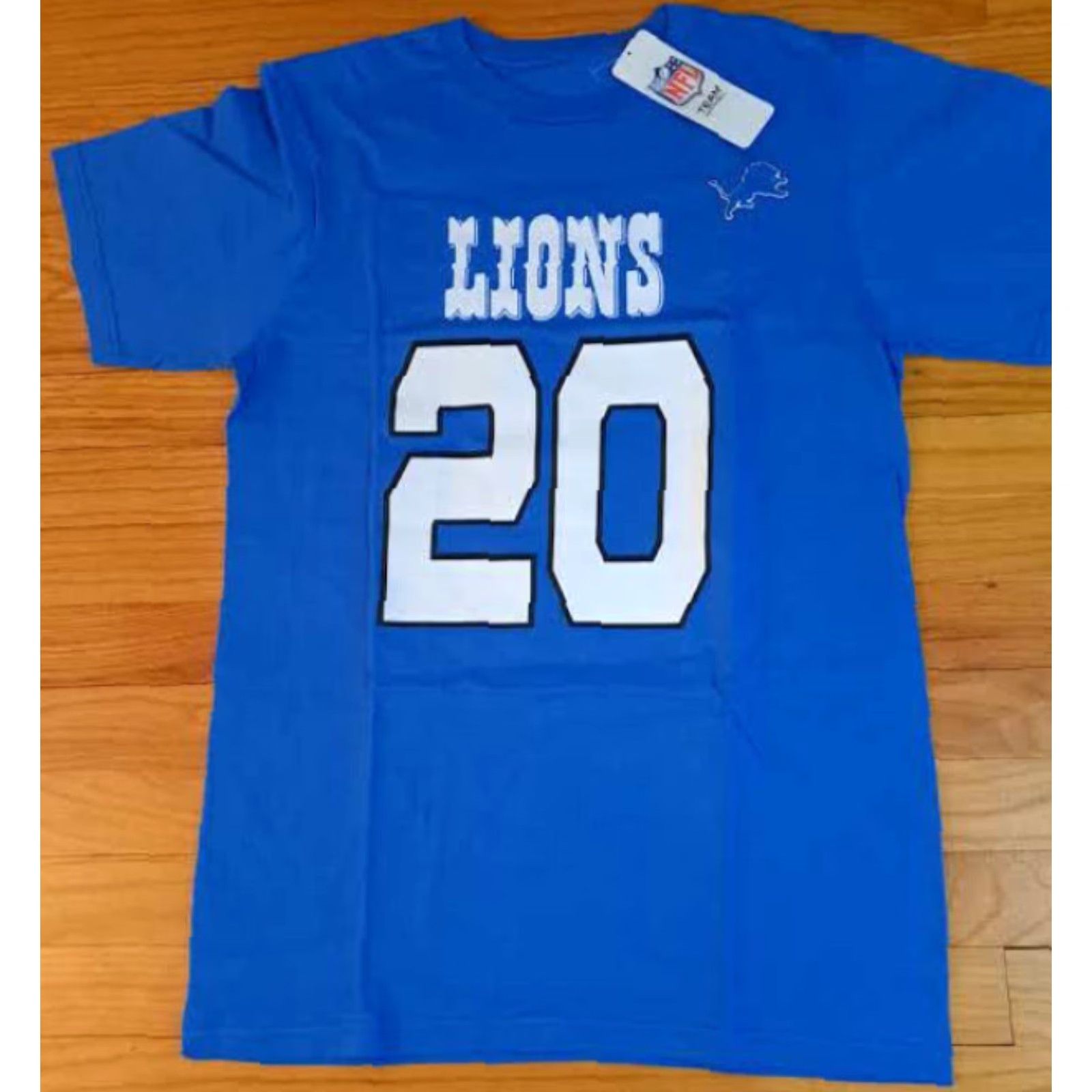 NFL VINTAGE NFL T-Shirt Detroit Lions Barry Sanders Hall of Fame Medium NWT Printed Blue Short Sleeve Unisex Adults M Mens Size US M / EU 48-50 / 2 - 3 Thumbnail
