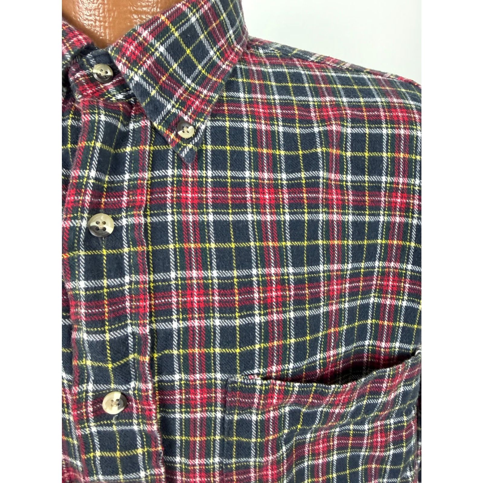 Members Only VINTAGE Members Only Shirt Men L Black 90s Flannel Lightweight Cotton Plaid Button-Up Size US L / EU 52-54 / 3 - 5 Thumbnail