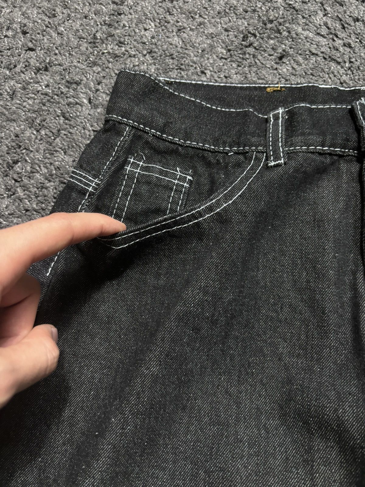 Vintage Vintage very rare embroidered spirit dark gray baggy jeans Size US 30 / EU 46 - 15 Thumbnail