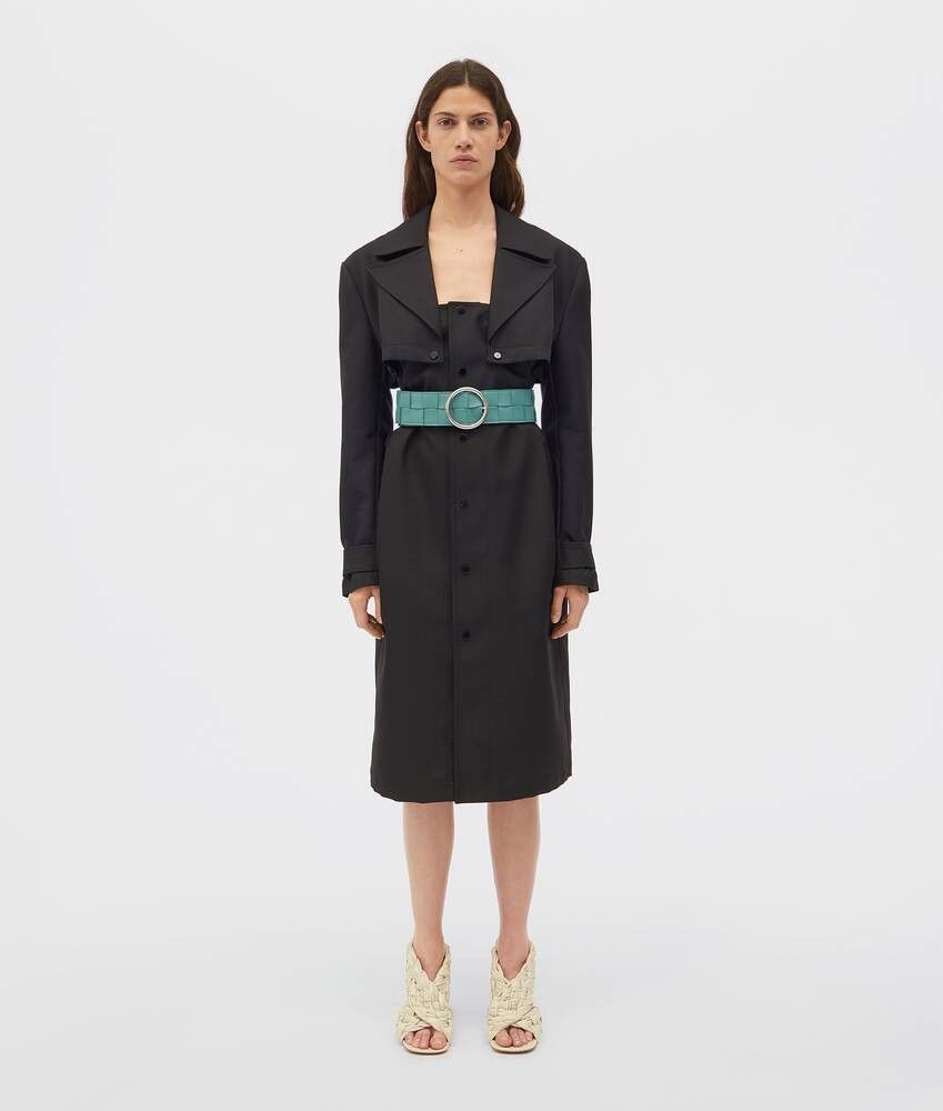Bottega Veneta o1n1vont0425 Size: 75 / Maxi Intreccio Belt in Storm Blue Size ONE SIZE - 2 Thumbnail