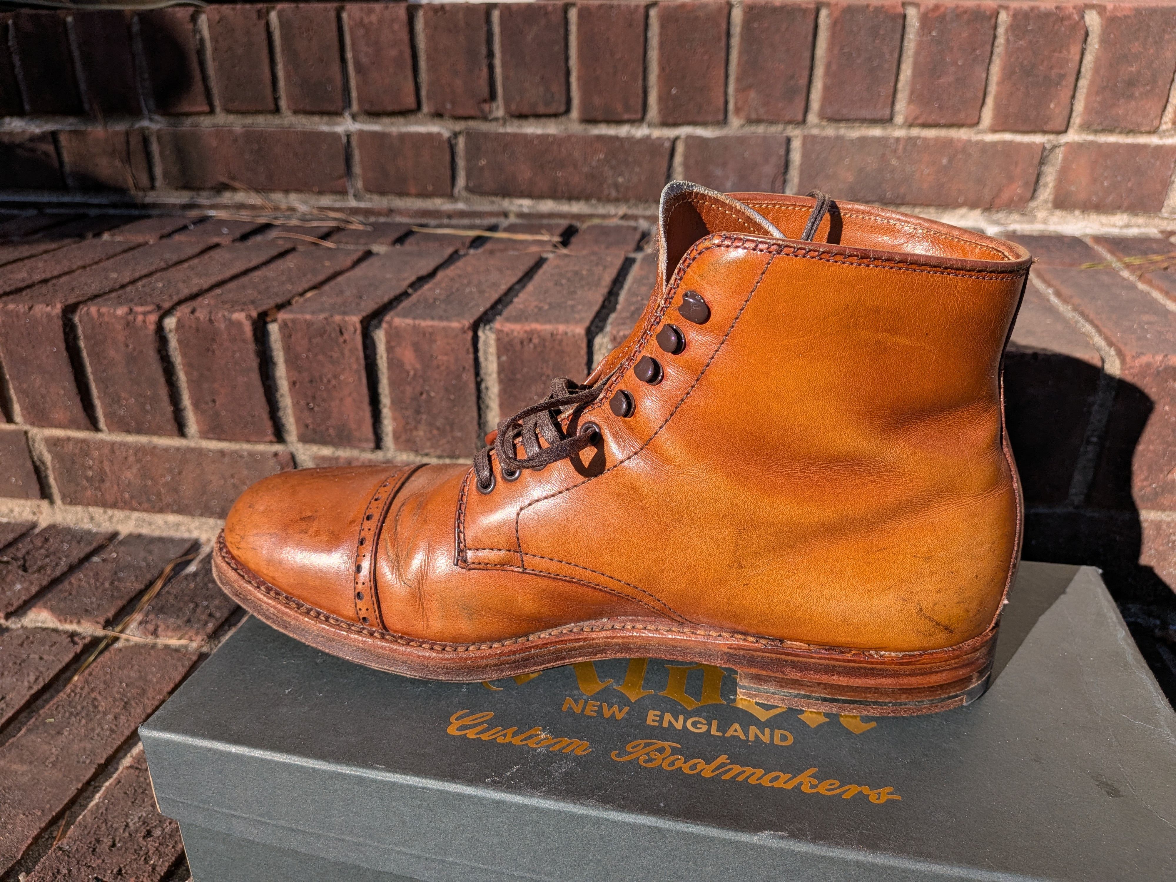 Alden × J.Crew Alden X J Crew Tan Captoe Boots Size US 7.5 / EU 40-41 - 8 Thumbnail