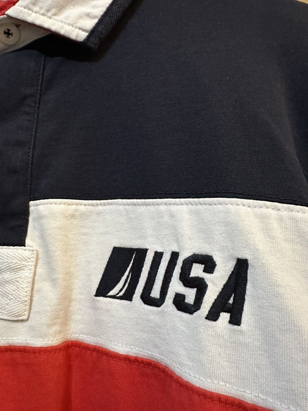 Nautica 📚 rare Nautica USA Sailing Striped Rugby Shirt Size US L / EU 52-54 / 3 - 3 Thumbnail