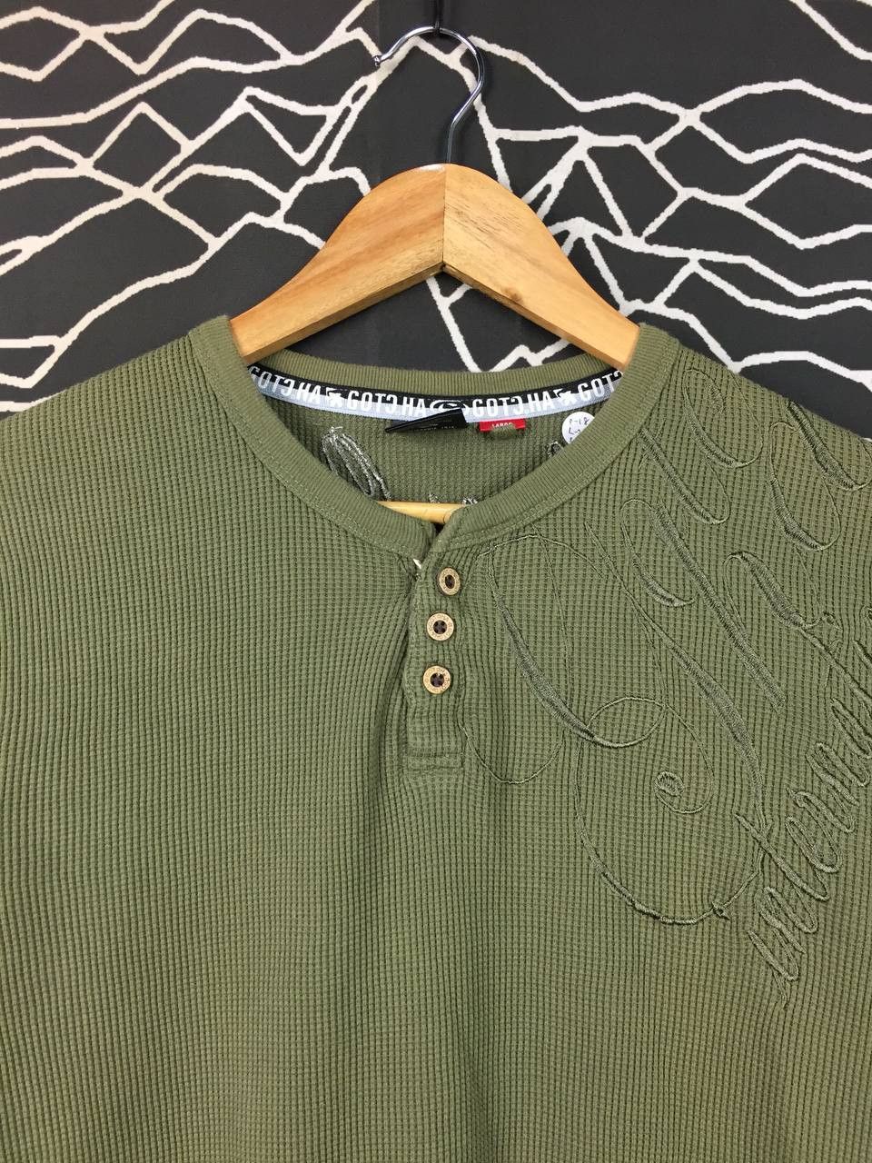 Gotcha Gotcha Surfwear Waffle Knit Henley Long Sleeve Tee Size US S / EU 44-46 / 1 - 3 Thumbnail