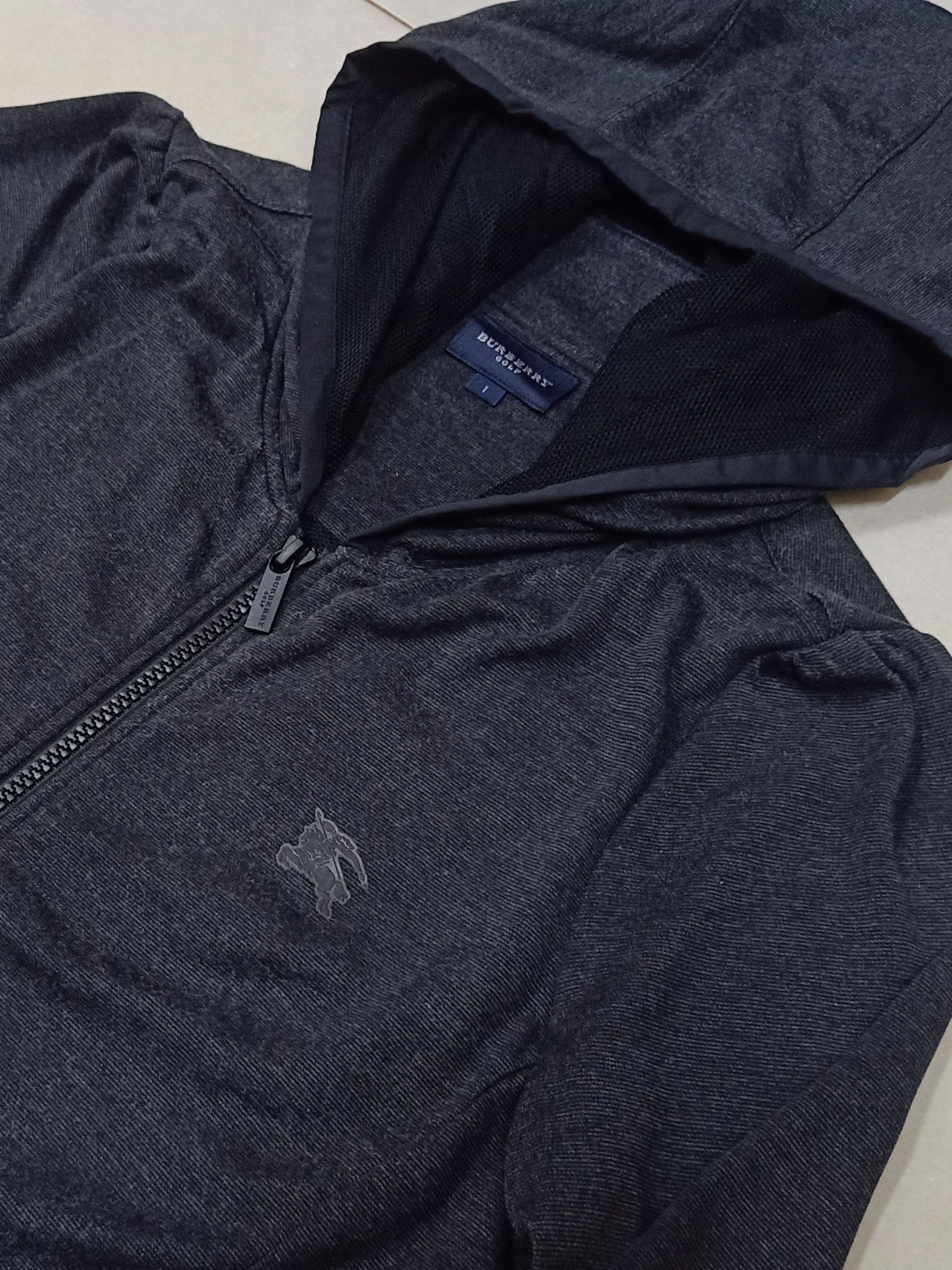 Burberry BURBERRY GOLF Dark Gray Fleece Hoodie Activewear Parka Size S / US 4 / IT 40 - 9 Thumbnail
