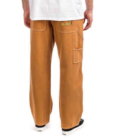 image of Butter Goods Overdye Denim Work Pant in Brown Orange, Men's (Size 30)