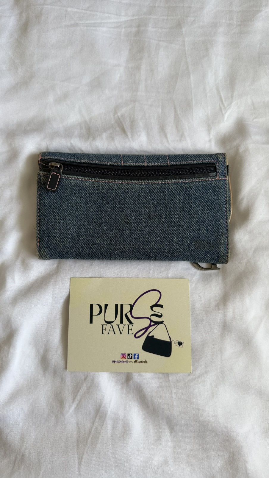 Dior Christian Dior Blue Denim Saddle Trifold Wallet Size ONE SIZE - 3 Thumbnail