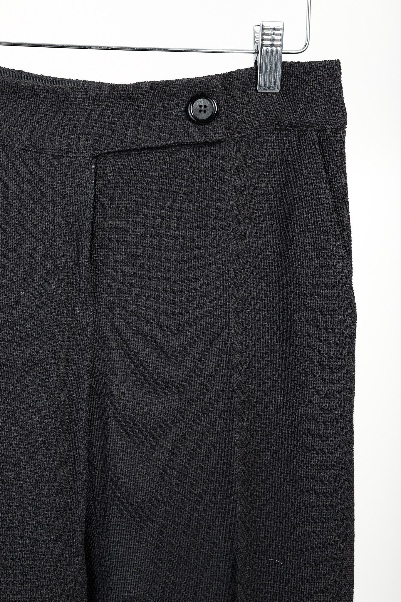 Emporio Armani Emporio Armani Black Wide-Leg Trousers Size 28" / US 6 / IT 42 - 4 Thumbnail