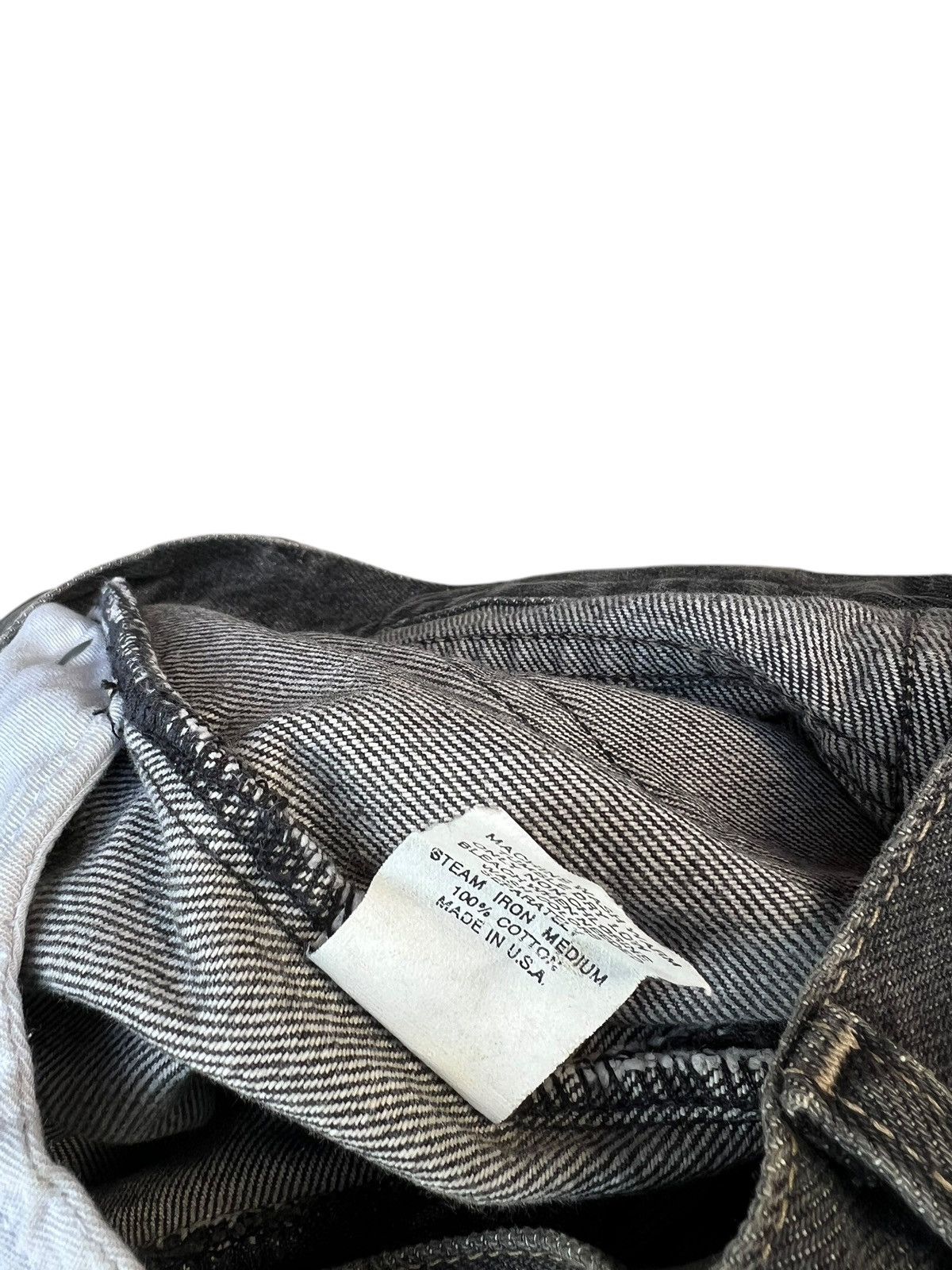 RRL Ralph Lauren × Vintage Vintage 90s RRL Usa Fade Black Stains Denim Baggy Jeans Size US 30 / EU 46 - 25 Thumbnail