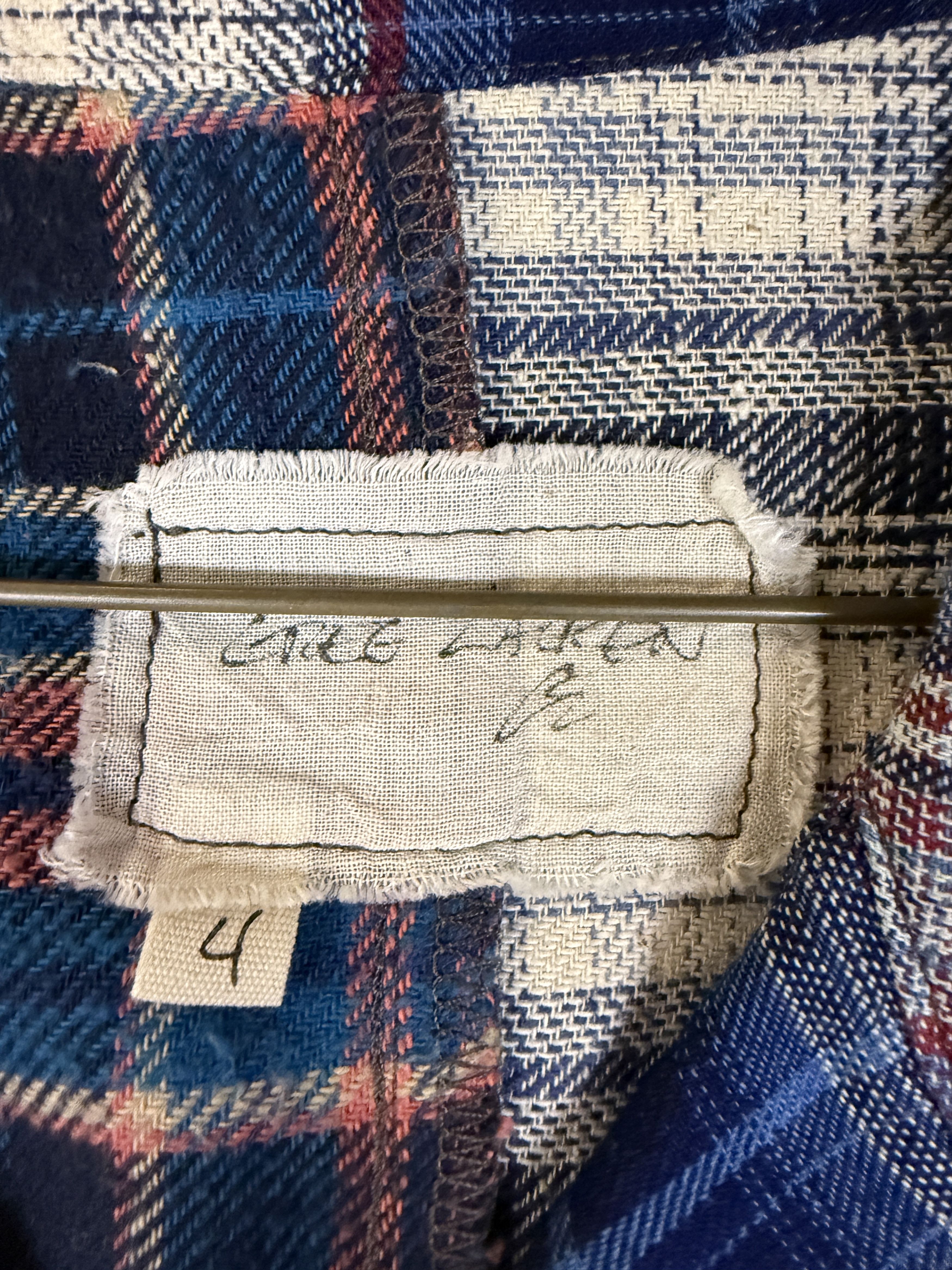 Greg Lauren $1050 Greg Lauren Mixed Plaid Shawl Collar Boxy Jacket Size US XL / EU 56 / 4 - 9 Thumbnail