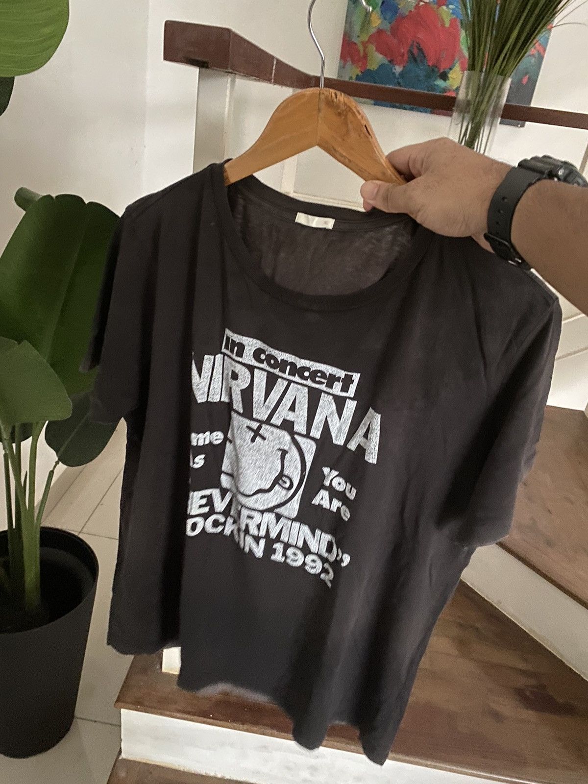 Vintage VTG Nirvana Shirt "Nevermind" Sun Faded rare Size US XL / EU 56 / 4 - 2 Thumbnail