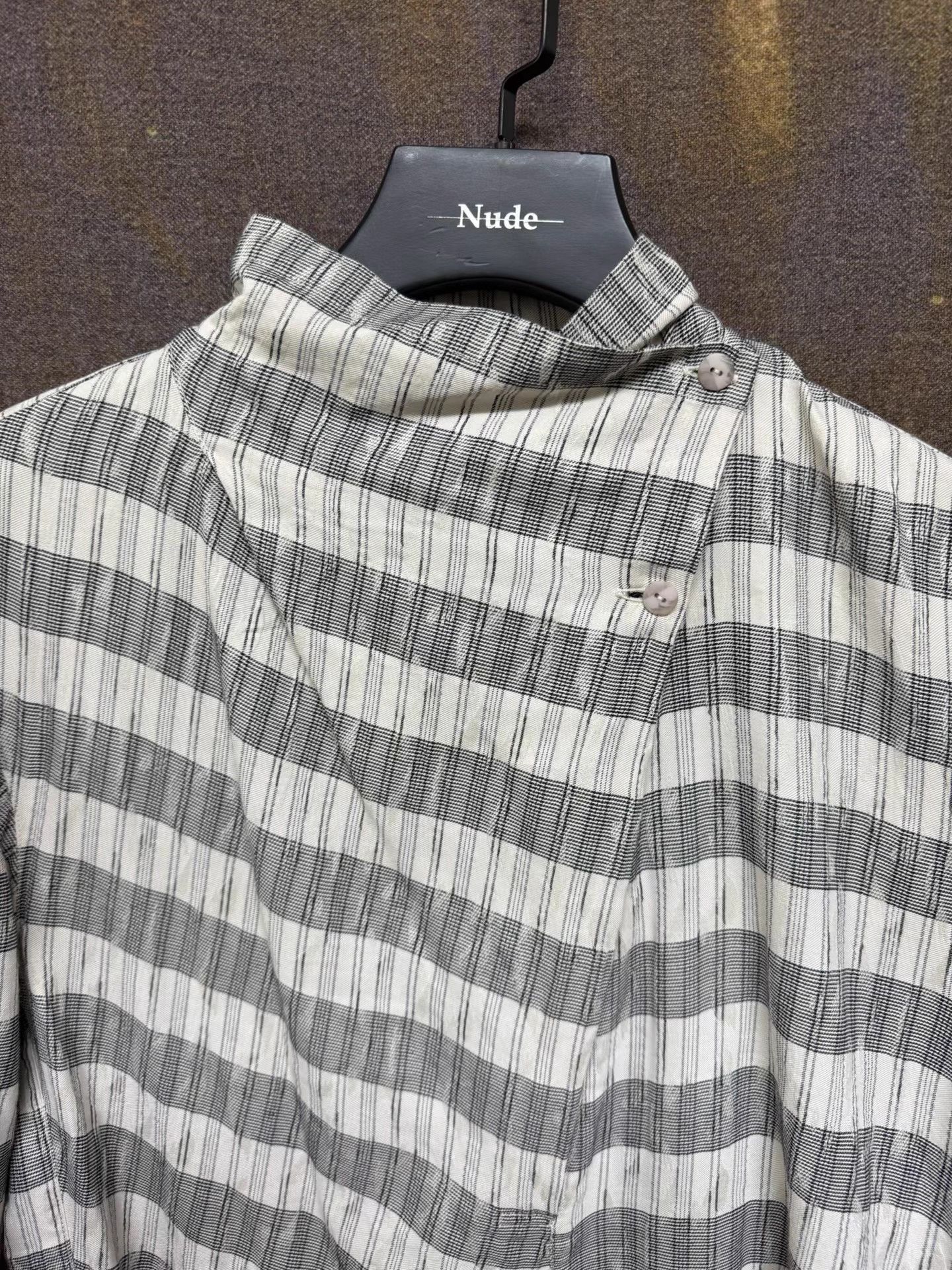 Issey Miyake Issey Miyake Vintage Stripe Scarf Collar Shirt K20 Size US M / EU 48-50 / 2 - 3 Thumbnail