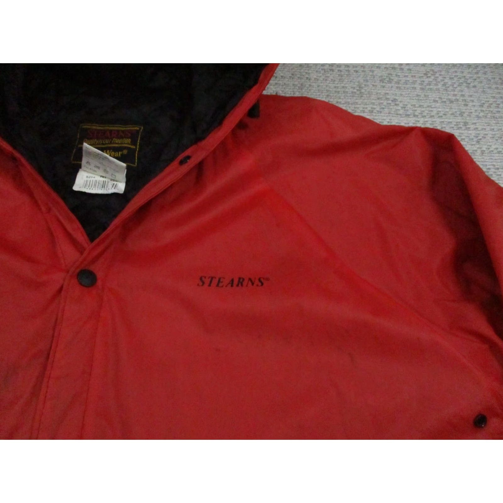 Vintage VINTAGE Stearns Jacket Mens Medium Red Dry Wear Hooded Insulated Rain Coat Outdoor Size US M / EU 48-50 / 2 - 6 Thumbnail