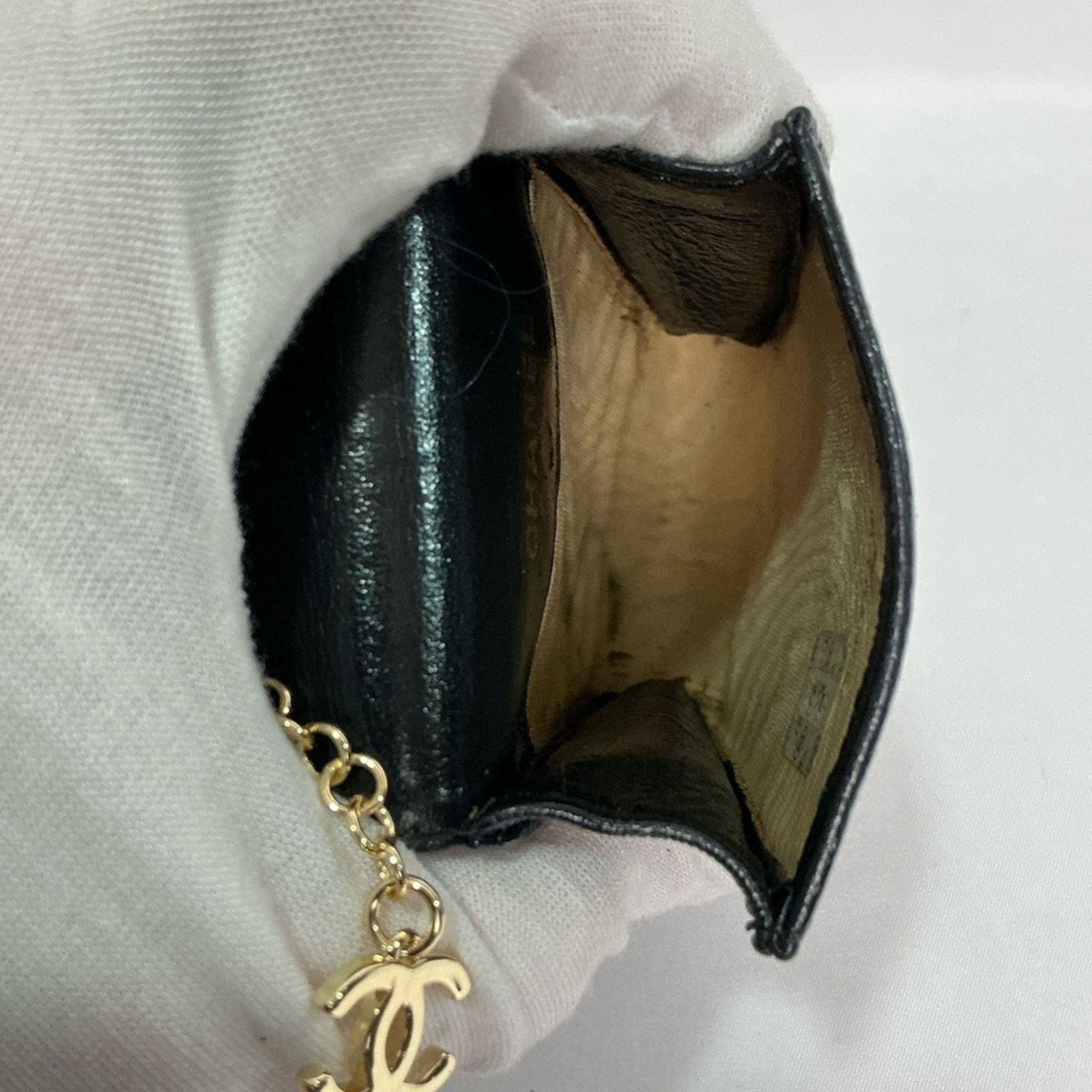 Chanel Authentic CHANEL Coco Mark Grained Calfskin Pen Case w/Chain Size ONE SIZE - 7 Thumbnail