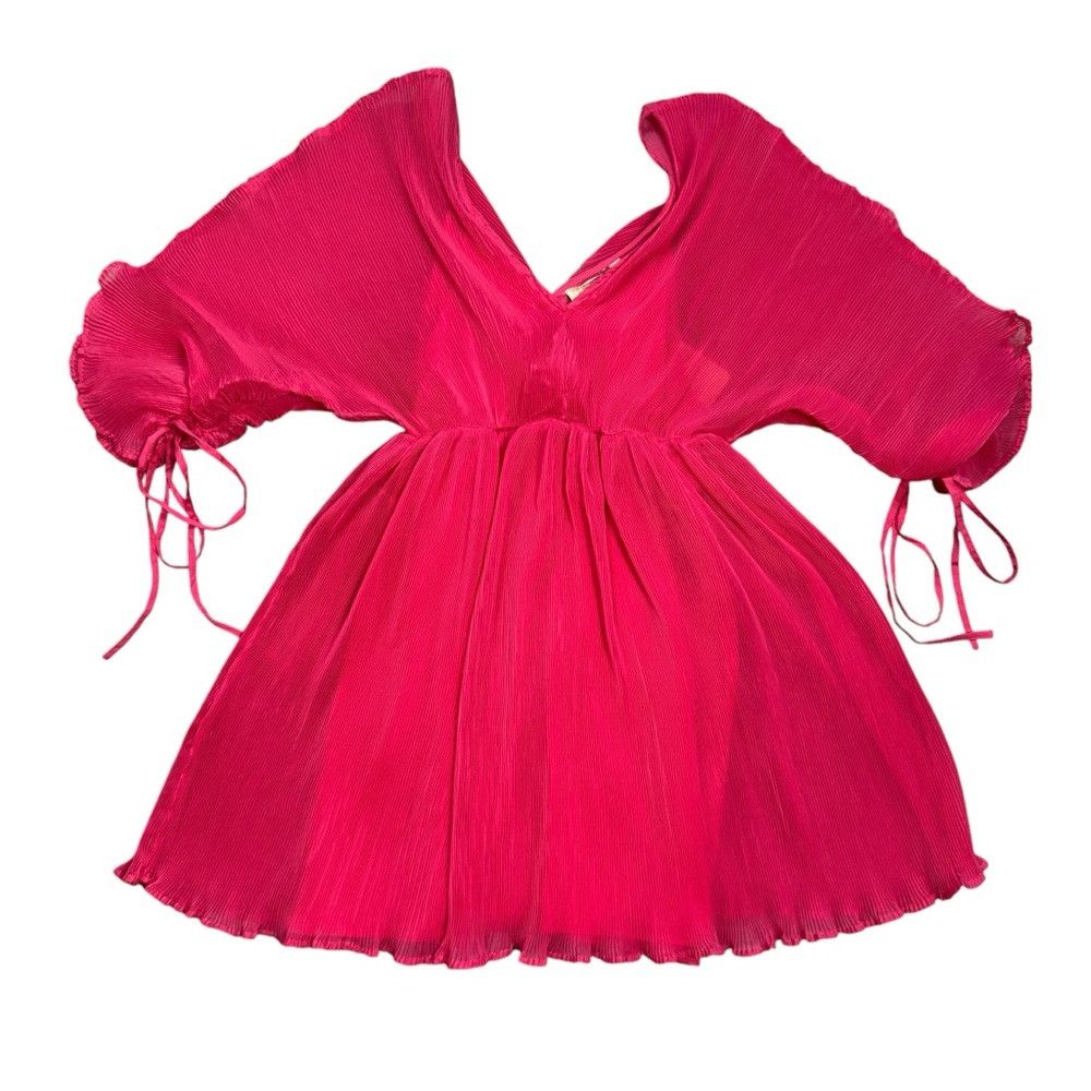 Other NWT New $150 Free People Let Me Be Chiffon Plunge Mini Pink Size XXS / US 00 / IT 34 - 6 Thumbnail