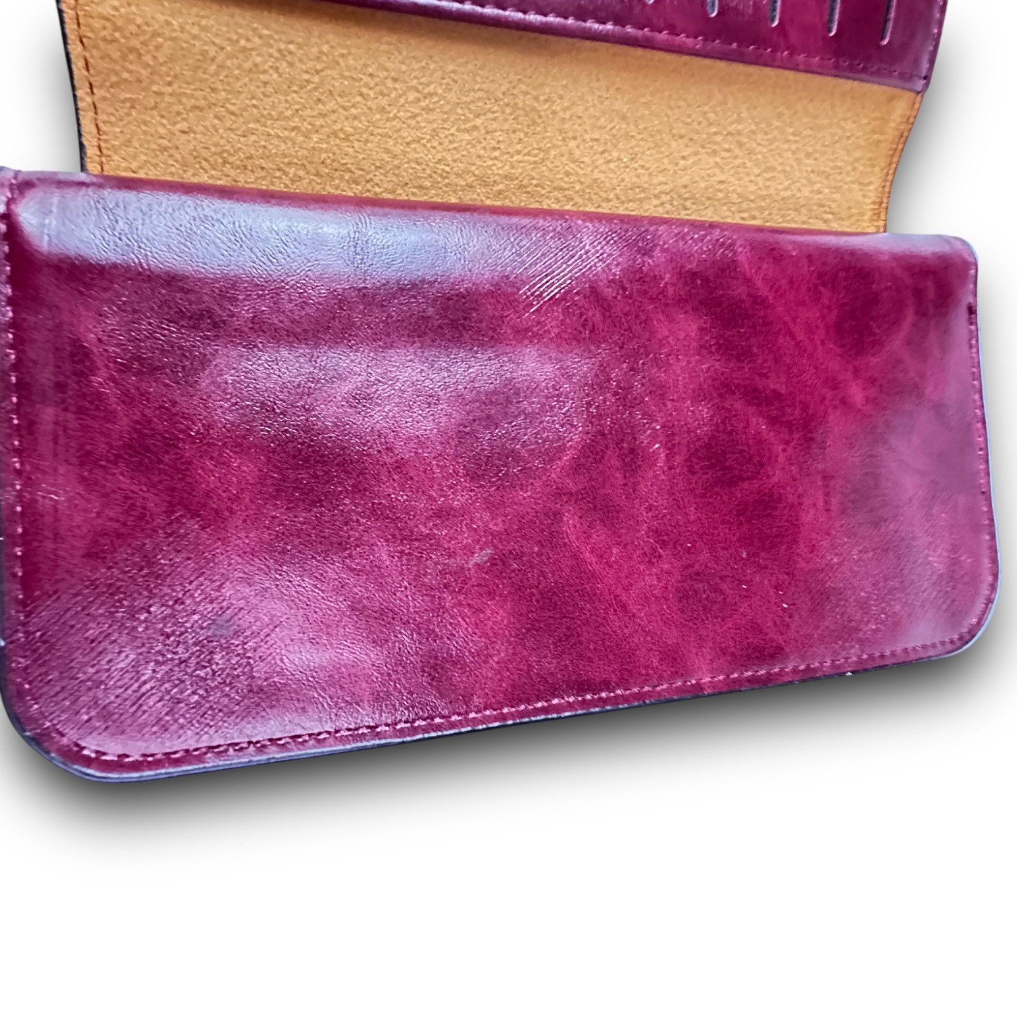 Other MenSense Burgandy Genuine Leather Wallet Card Slots ID Windo Size ONE SIZE - 4 Thumbnail