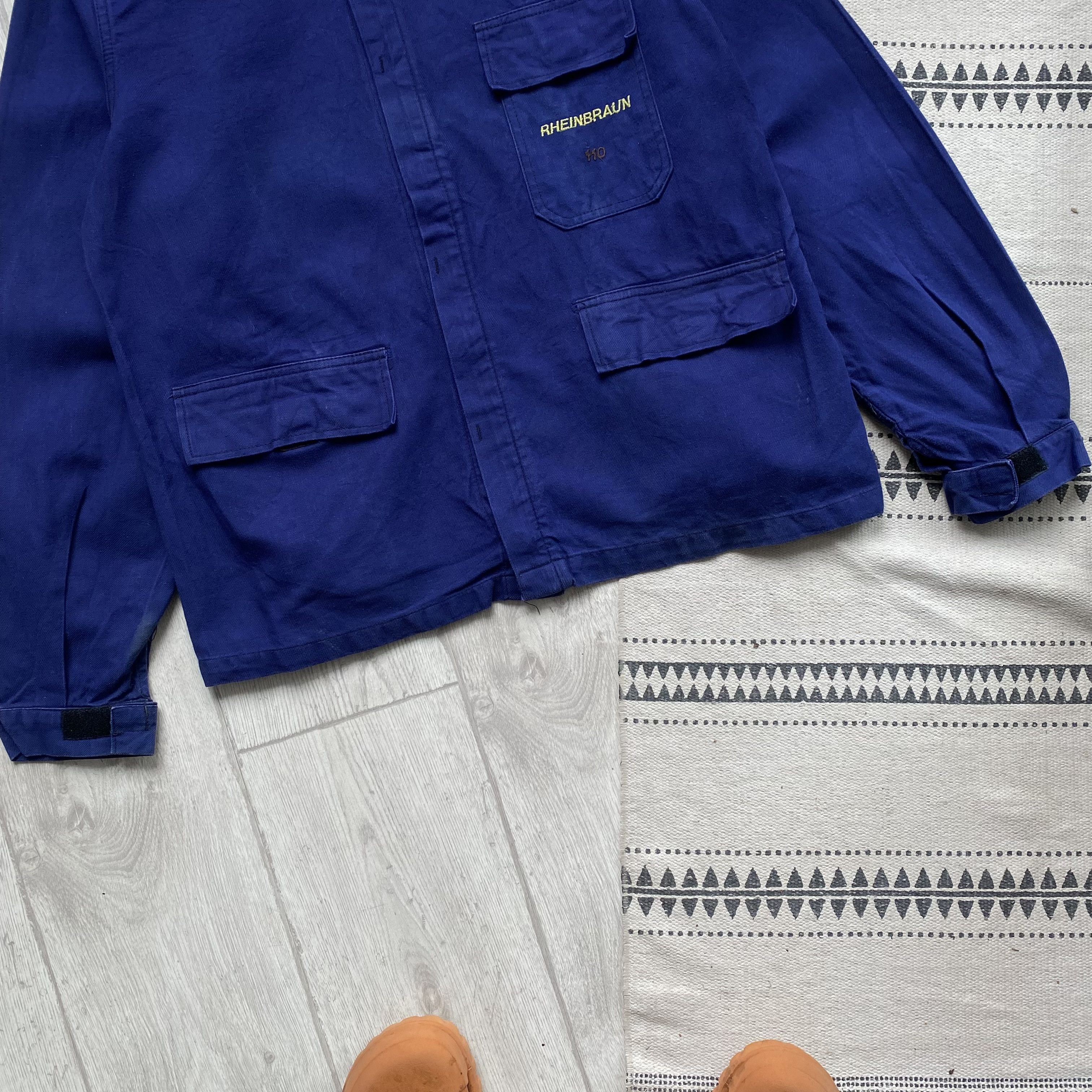 Le Laboureur Vintage 80s Faded Sanfor French Chore jacket Work le mont Size US M / EU 48-50 / 2 - 7 Thumbnail