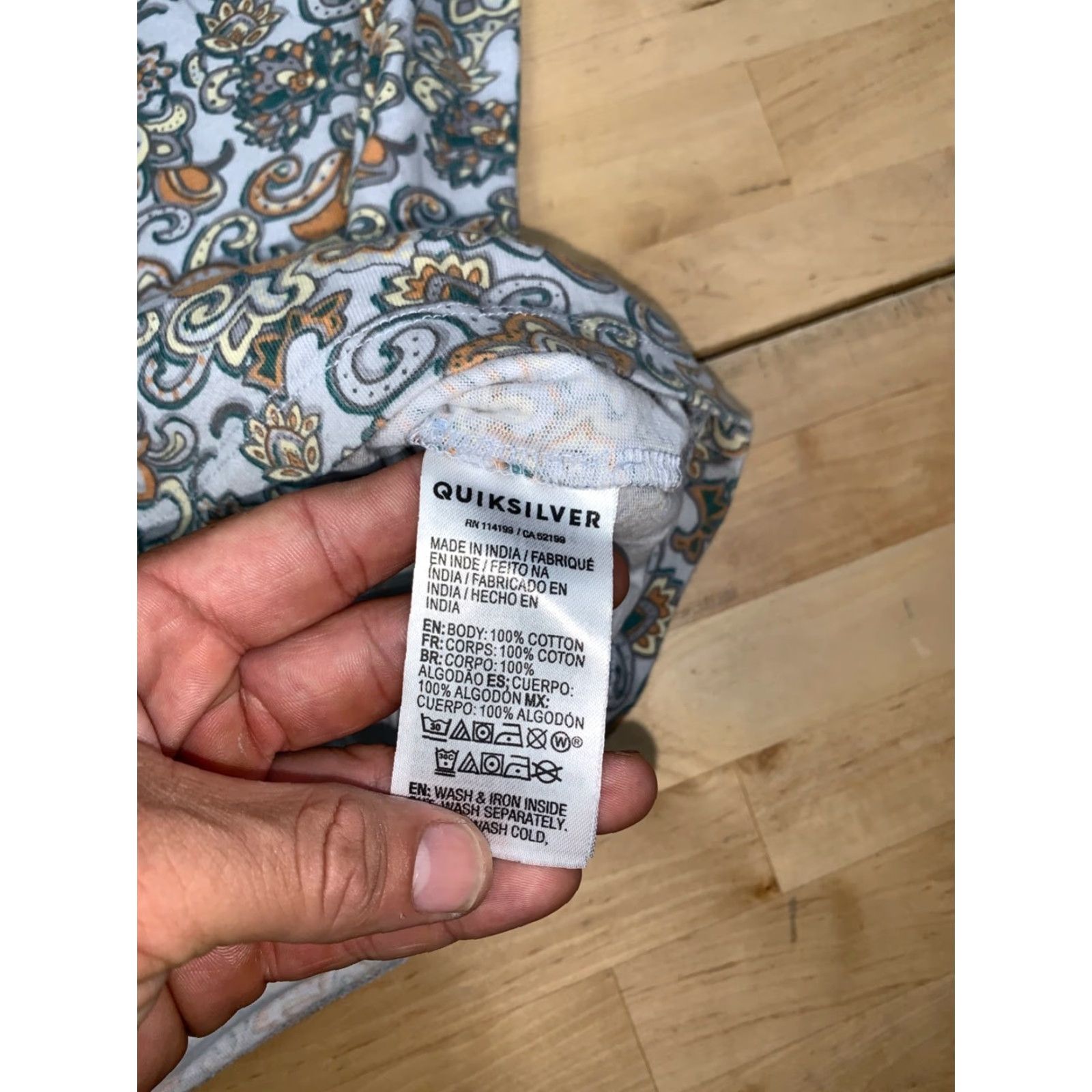 Quiksilver Quiksilver Shirt Mens M Floral Paisley Beach Crew Neck Short Sleeve T-Shirt Multicolor Cotton Beach, Tropical, 12205 Size US M / EU 48-50 / 2 - 3 Thumbnail