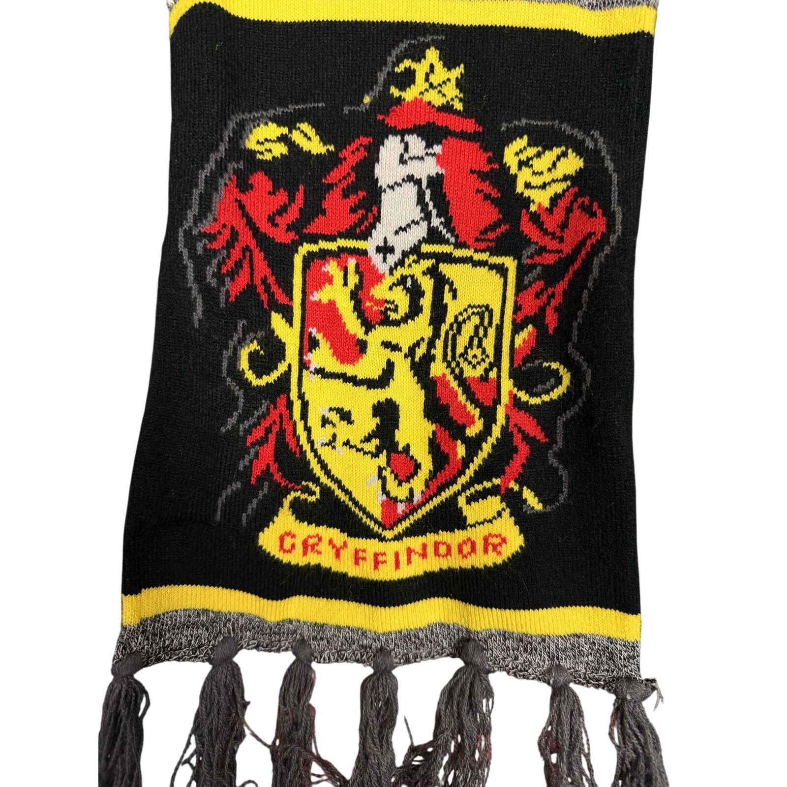 Warner Bros Harry Potter Gryffindor Spell Out Crest Acrylic Scarf Size ONE SIZE - 7 Thumbnail