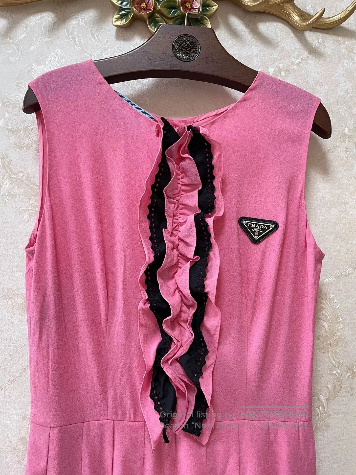 Prada Prada Classic Triangle Logo Sleeveless Pink Dress. Size M / US 6-8 / IT 42-44 - 6 Thumbnail