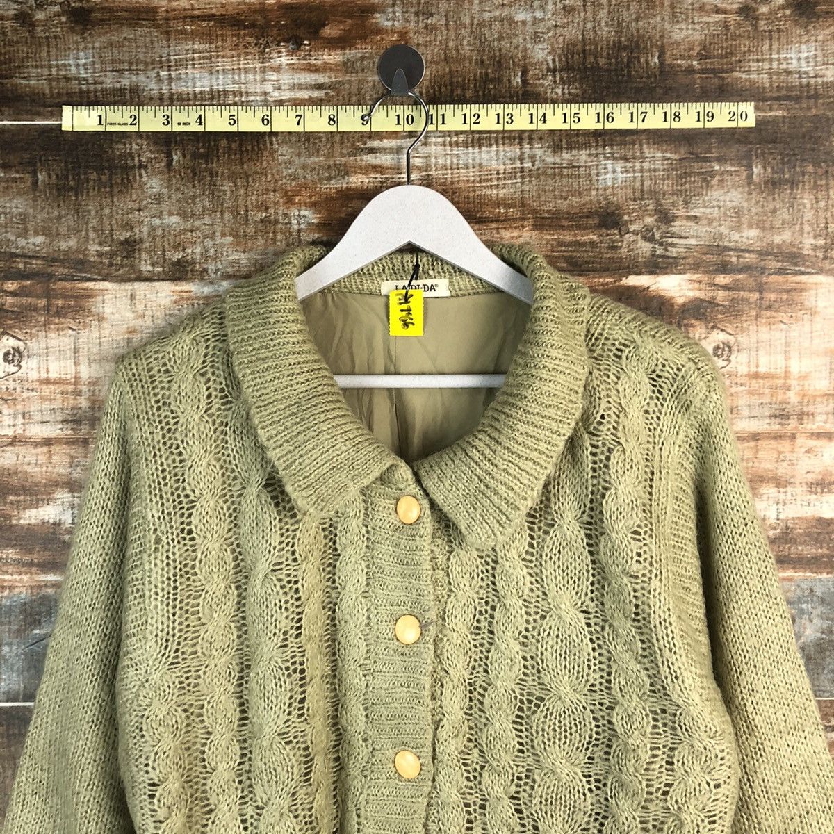 Homespun Knitwear × Japanese Brand Ca Dida Green Cardigan japan vintage Knitwear #A1786 Size M / US 6-8 / IT 42-44 - 4 Thumbnail