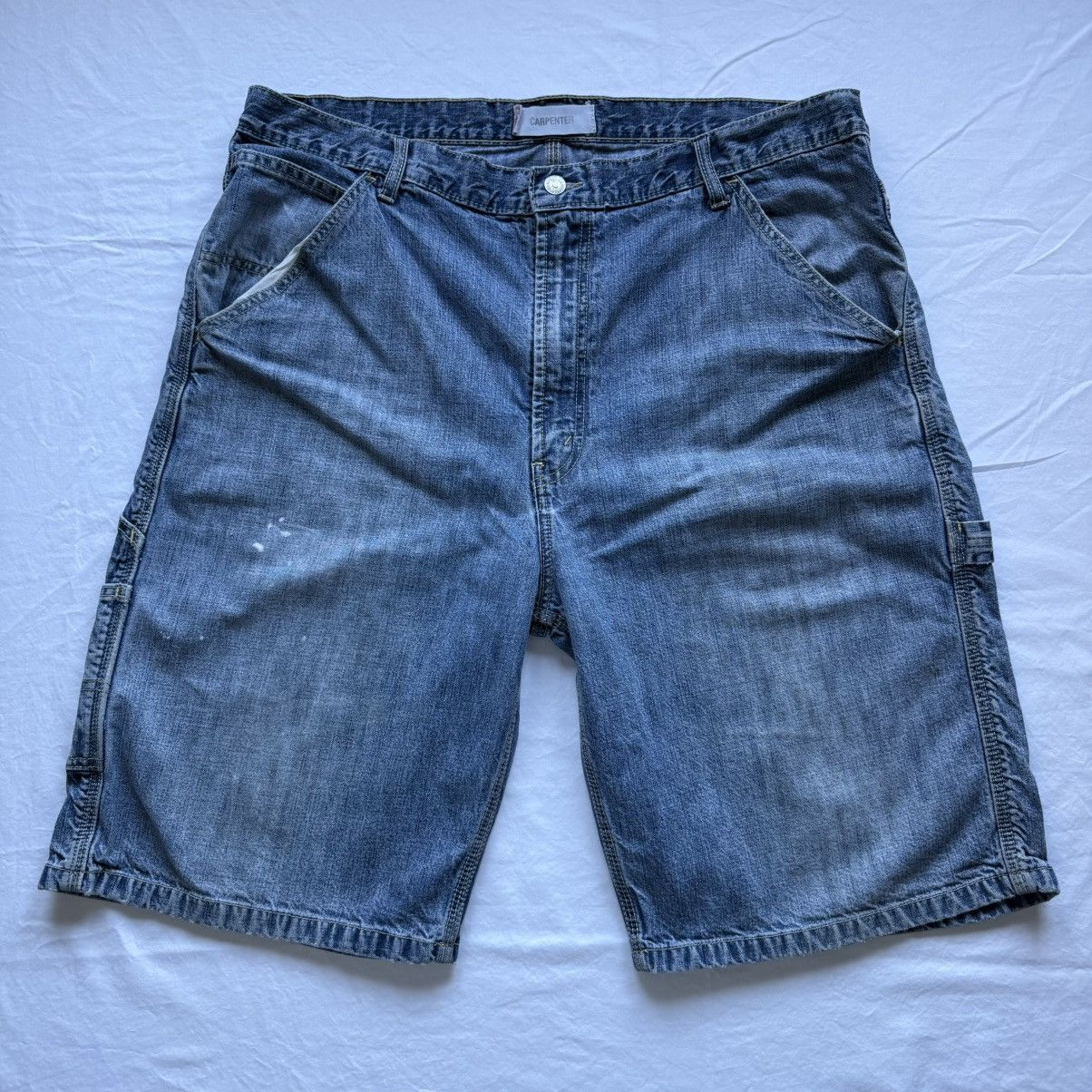 Levi's Vintage Levi’s Carpenter Denim Shorts Jorts Washed 40 Size US 40 / EU 56 - 1 Thumbnail