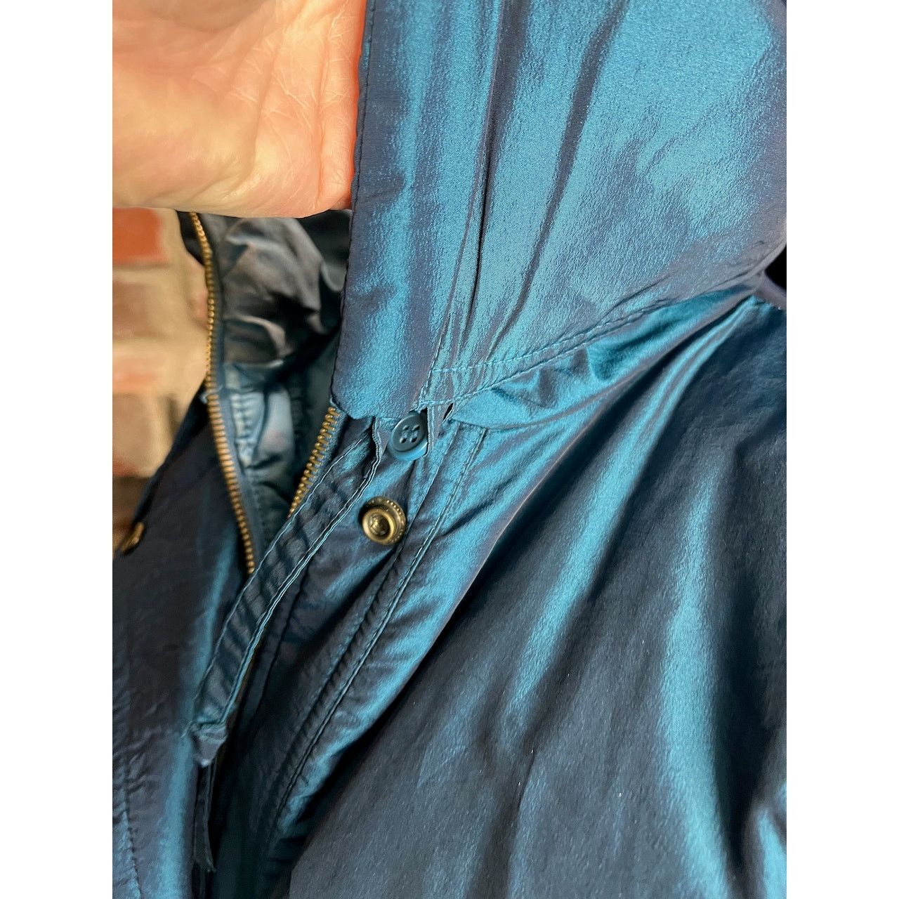 Vintage down puffer cocoon coat blue hood Size XL / US 12-14 / IT 48-50 - 7 Thumbnail