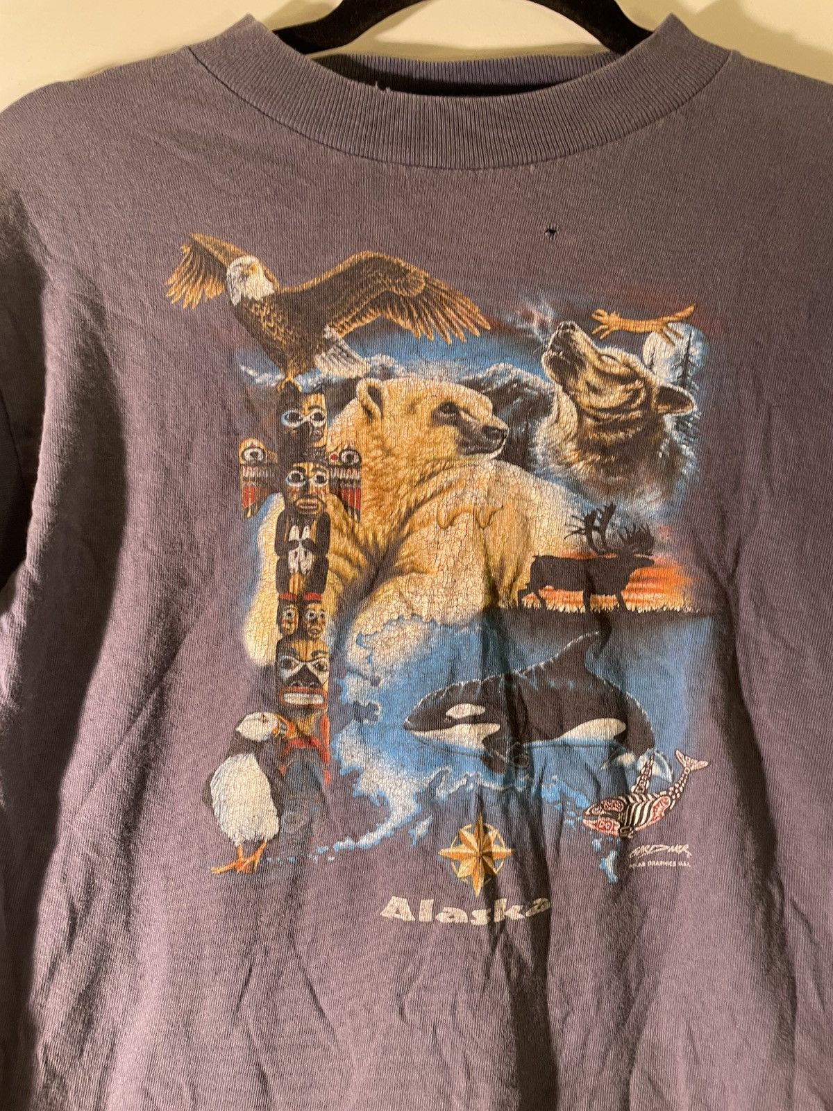 Vintage 90’s 2000’s Y2K VTG Vintage Alaska Animals Graphic T Shirt Size US XXS / EU 40 - 3 Thumbnail