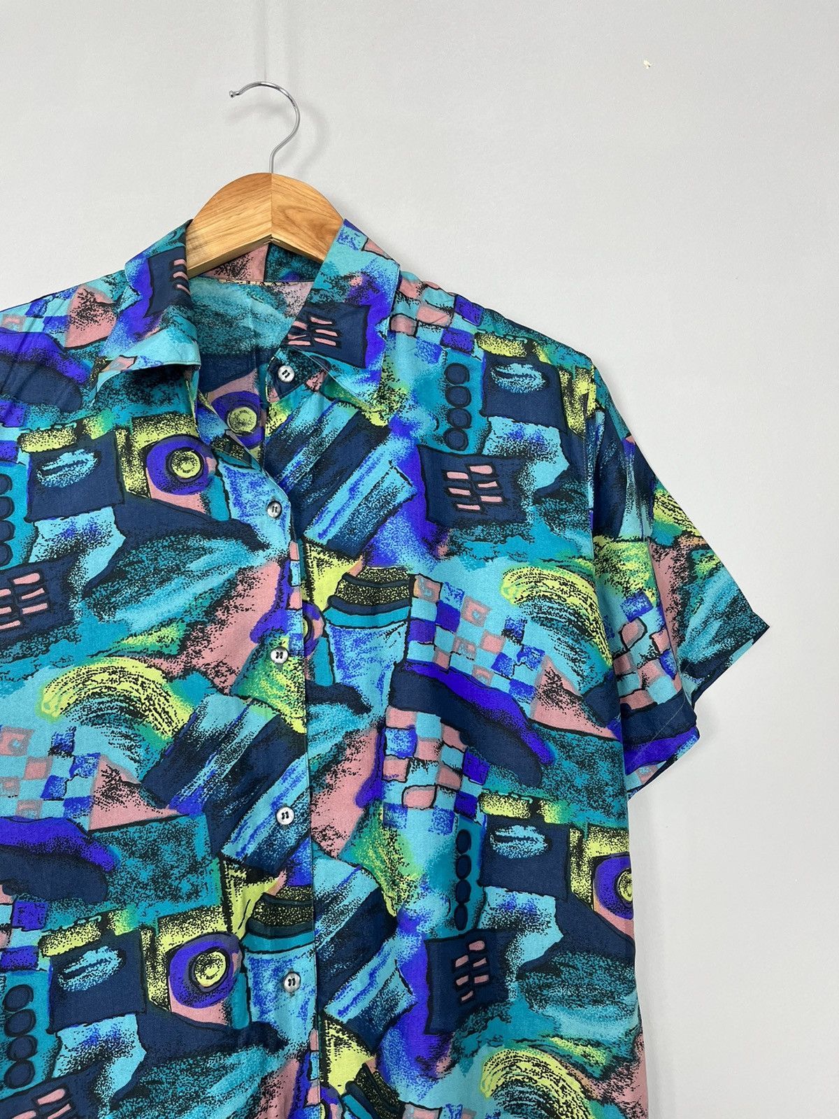 Vintage Vintage Y2K Silk Printed Short Sleeve Shirt Size US M / EU 48-50 / 2 - 3 Thumbnail