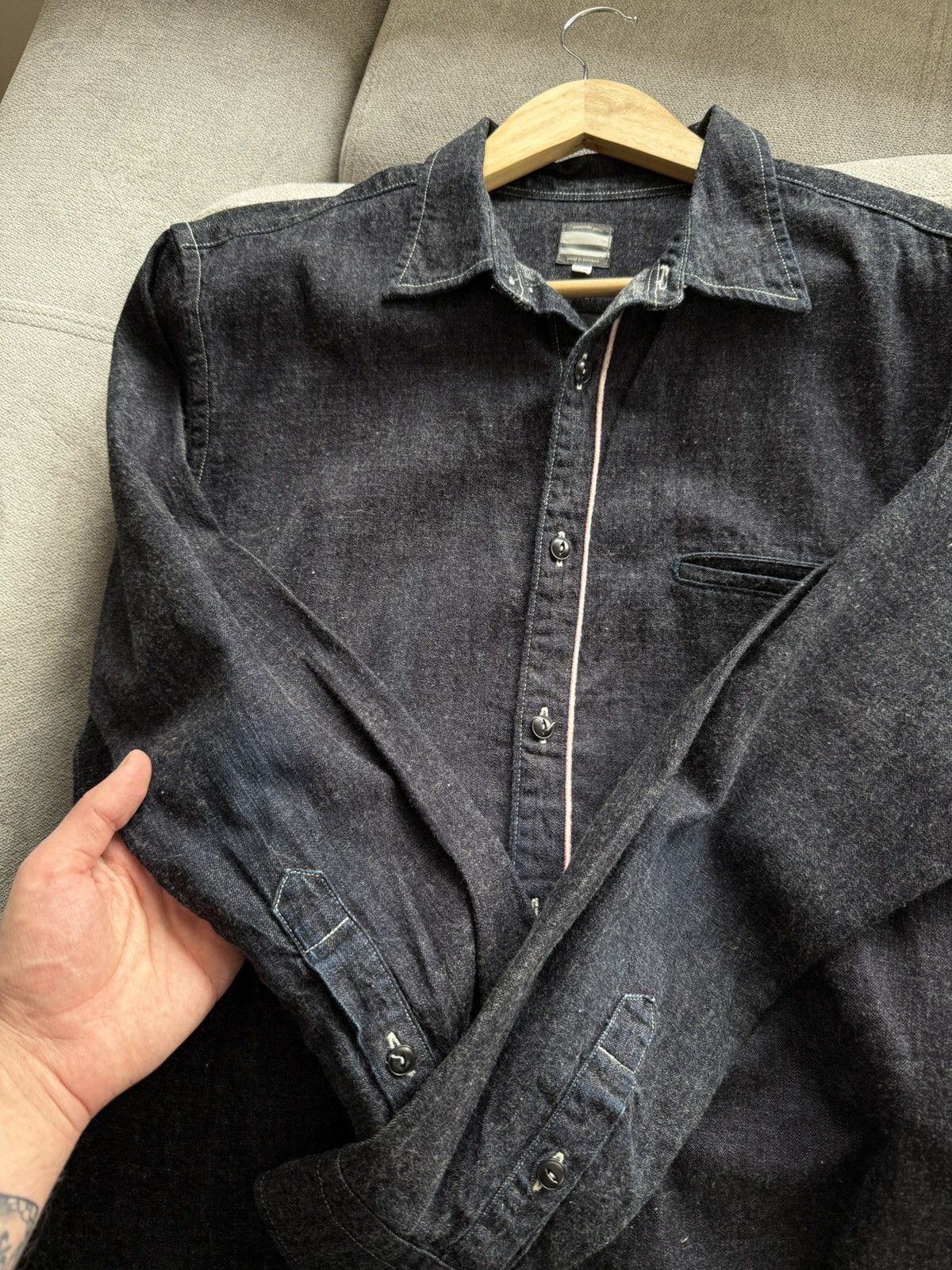 Momotaro Jeans Momotaro Jeans Okayama Selvedge Japanese 🇯🇵 Denim Overshirt Size US L / EU 52-54 / 3 - 5 Thumbnail